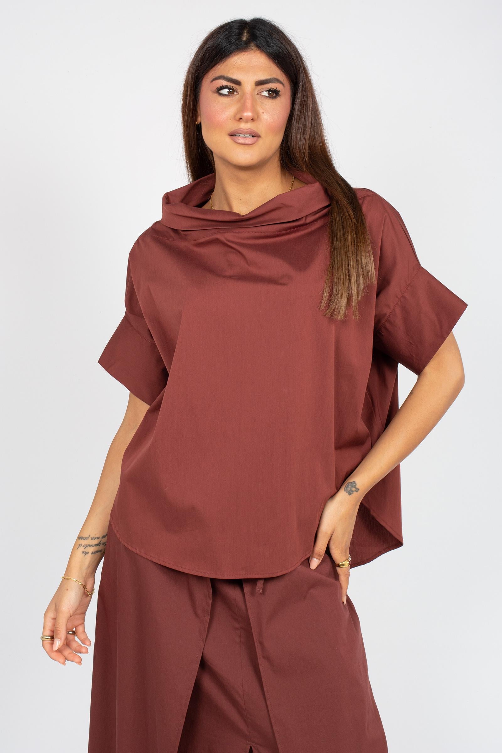 blusa in misto cotone stretch SS1068128 217 ANNA SERAVALLI 