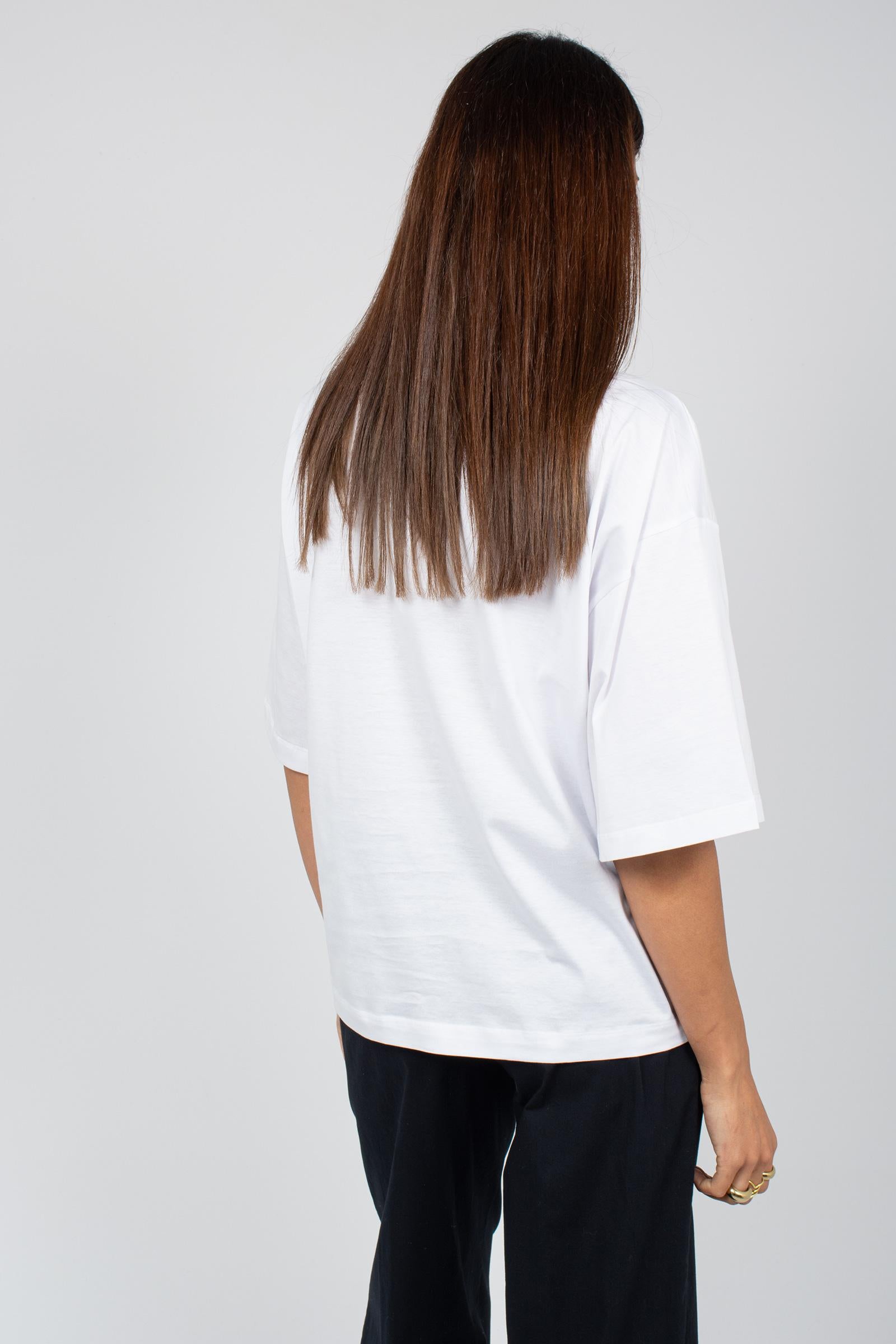 t-shirt in cotone con ricamo WH1301 0353 YC MILANO 