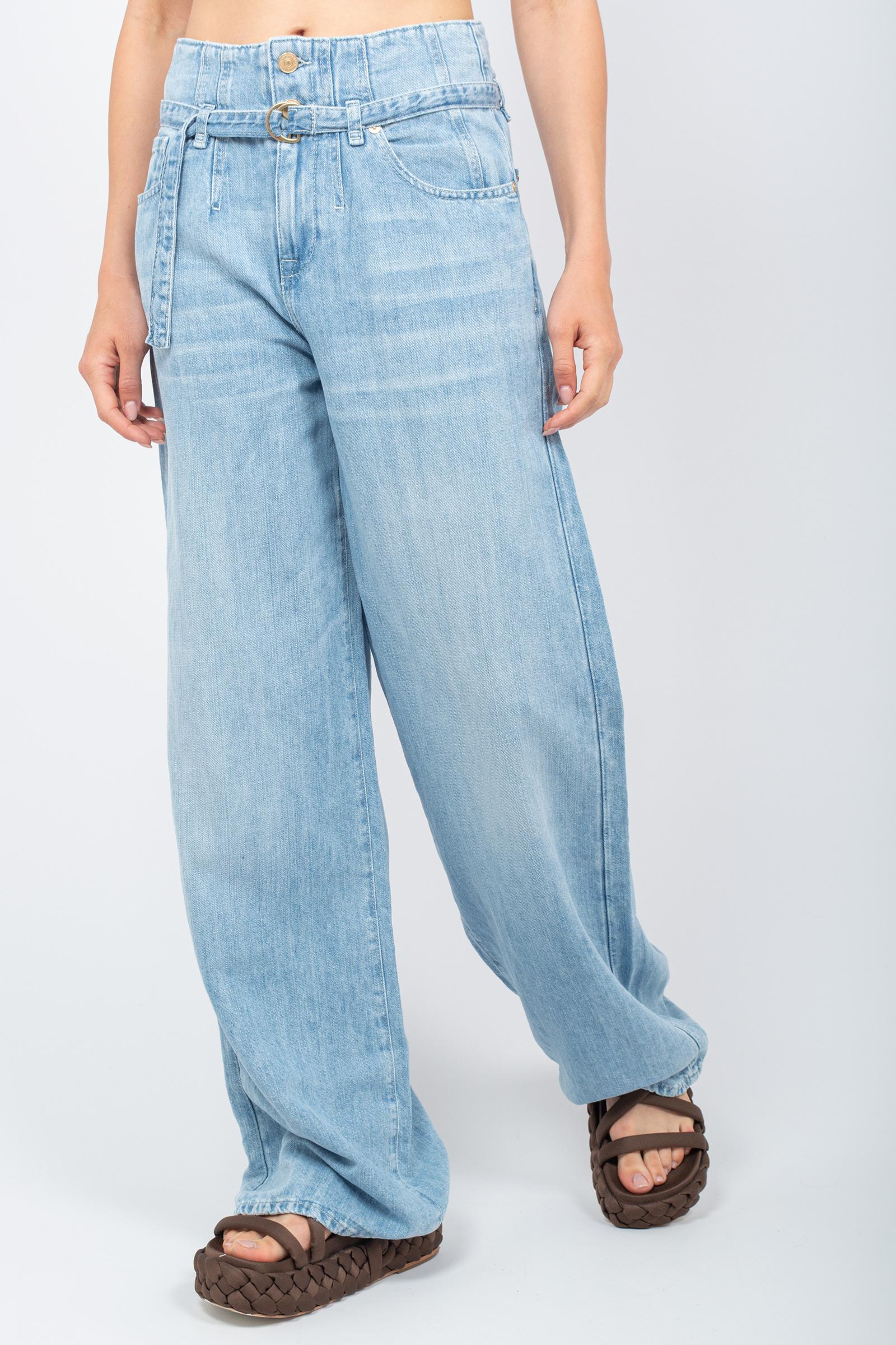 denim wide leg con cintura 7U021U03 KNS 7 FOR ALL MANKIND 
