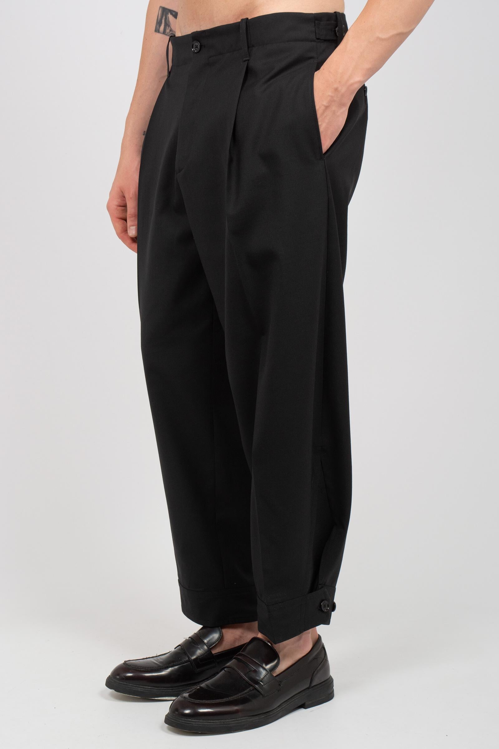 pantalone con bottoni sul fondo 'peter' PETERSMPS26 NERO BE ABLE 