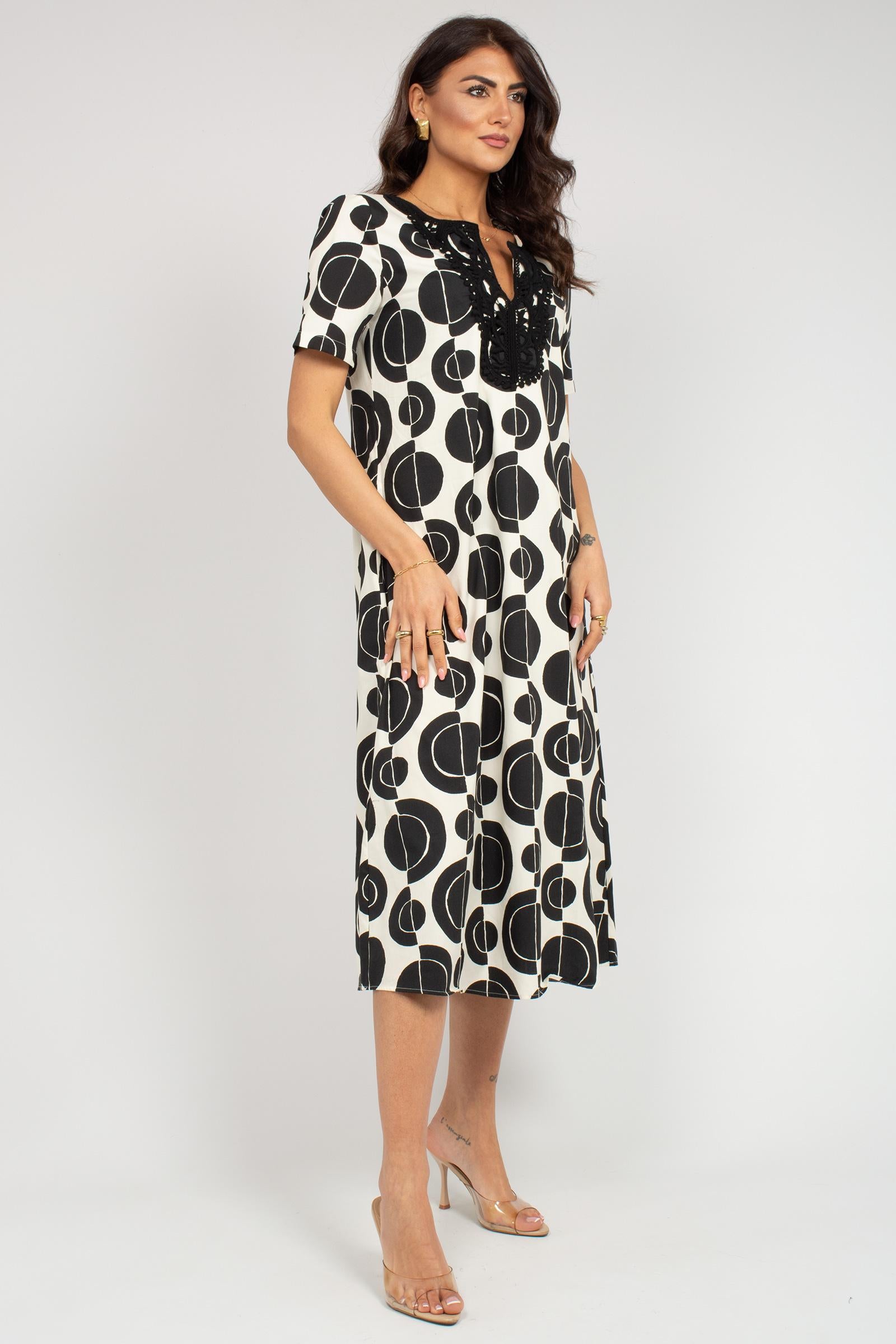 abito in cotone stampato 7003R005017N 01 DIANA GALLESI 