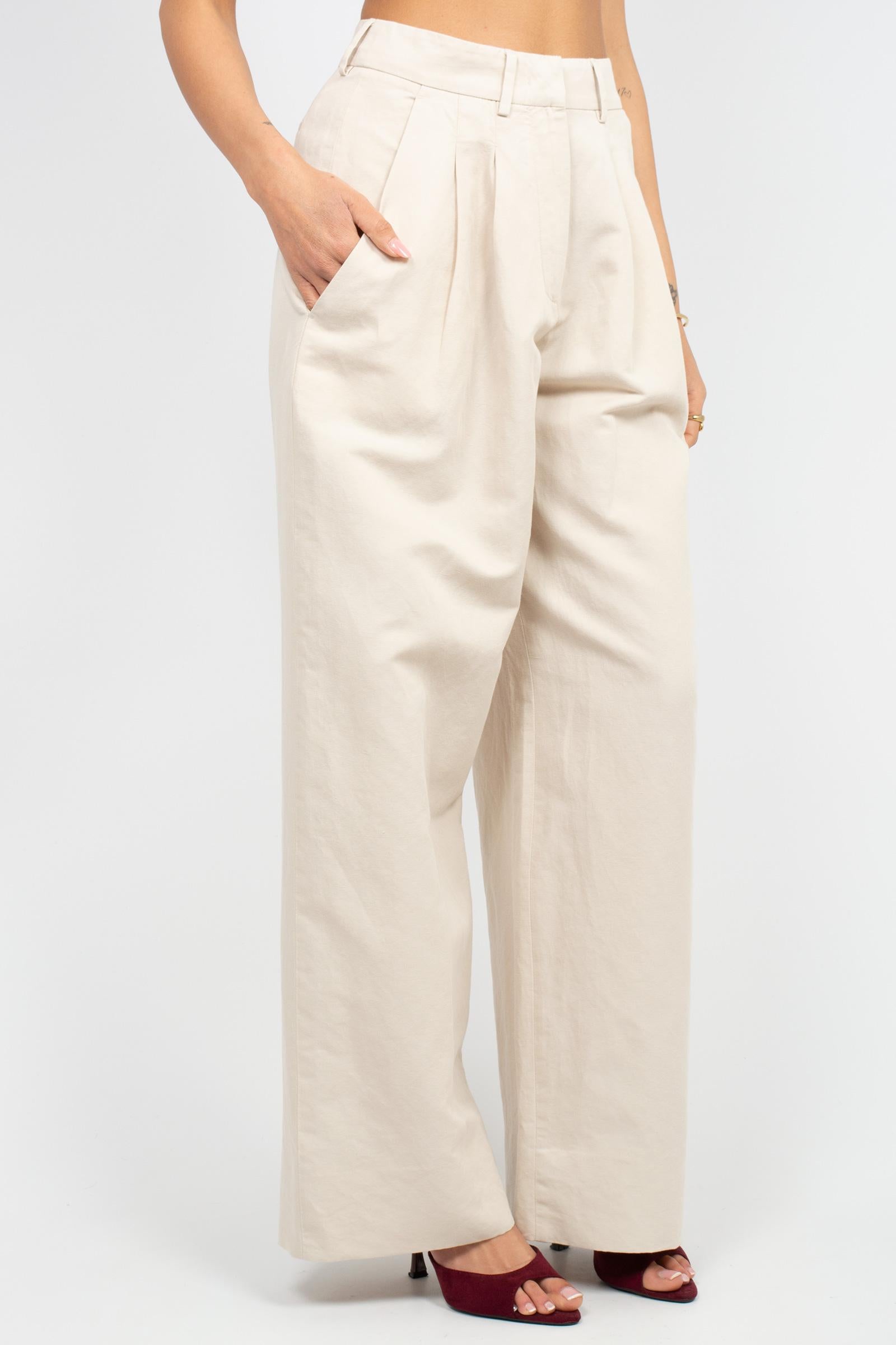 pantalone in lino e cotone 'frankie' CDVLFKZ00STD PU38L0015 PT TORINO 