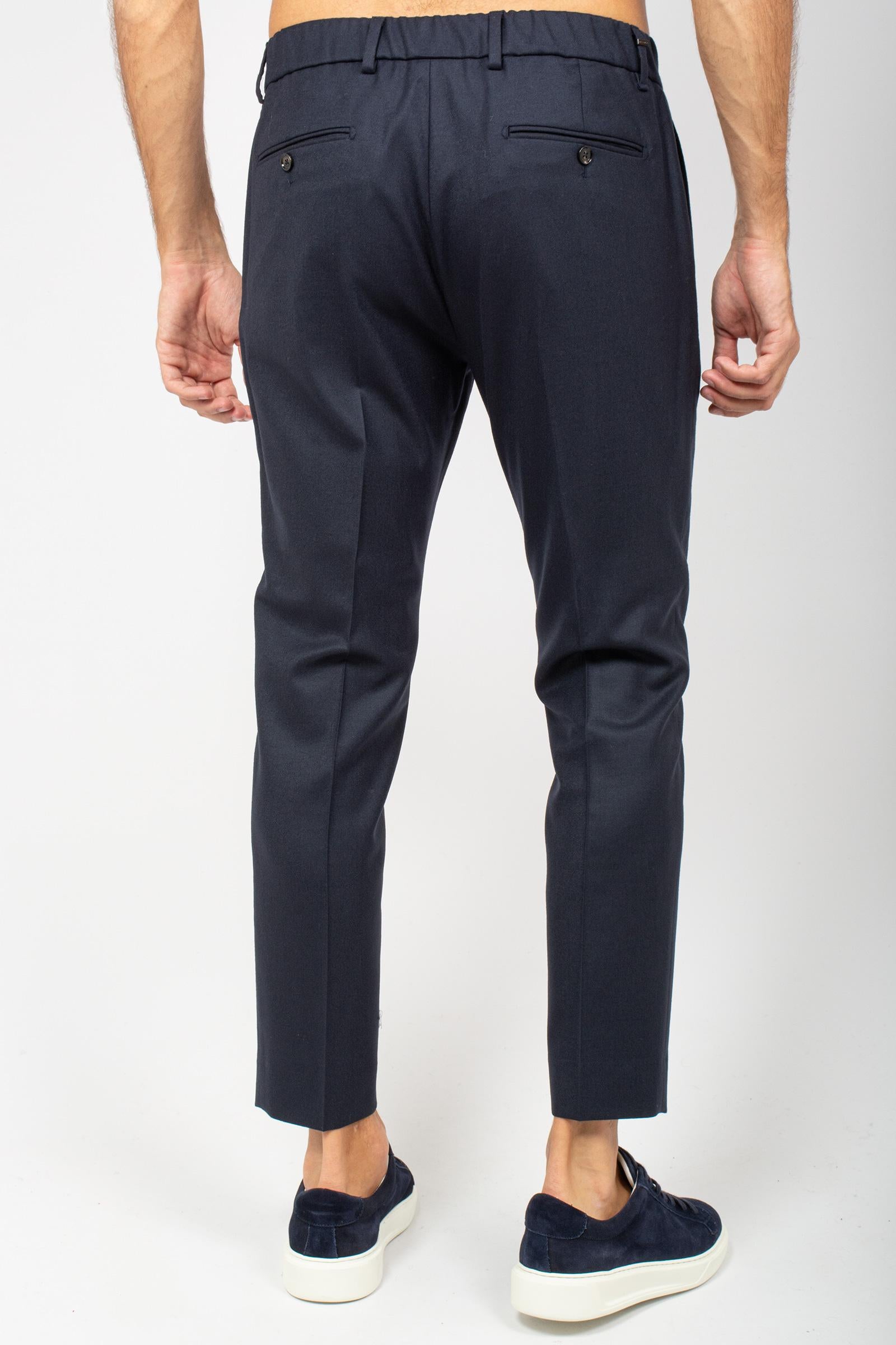 pantalone con coulisse in lana vergine 'riccardo' RICCARDOCCWFS NAVY BE ABLE 