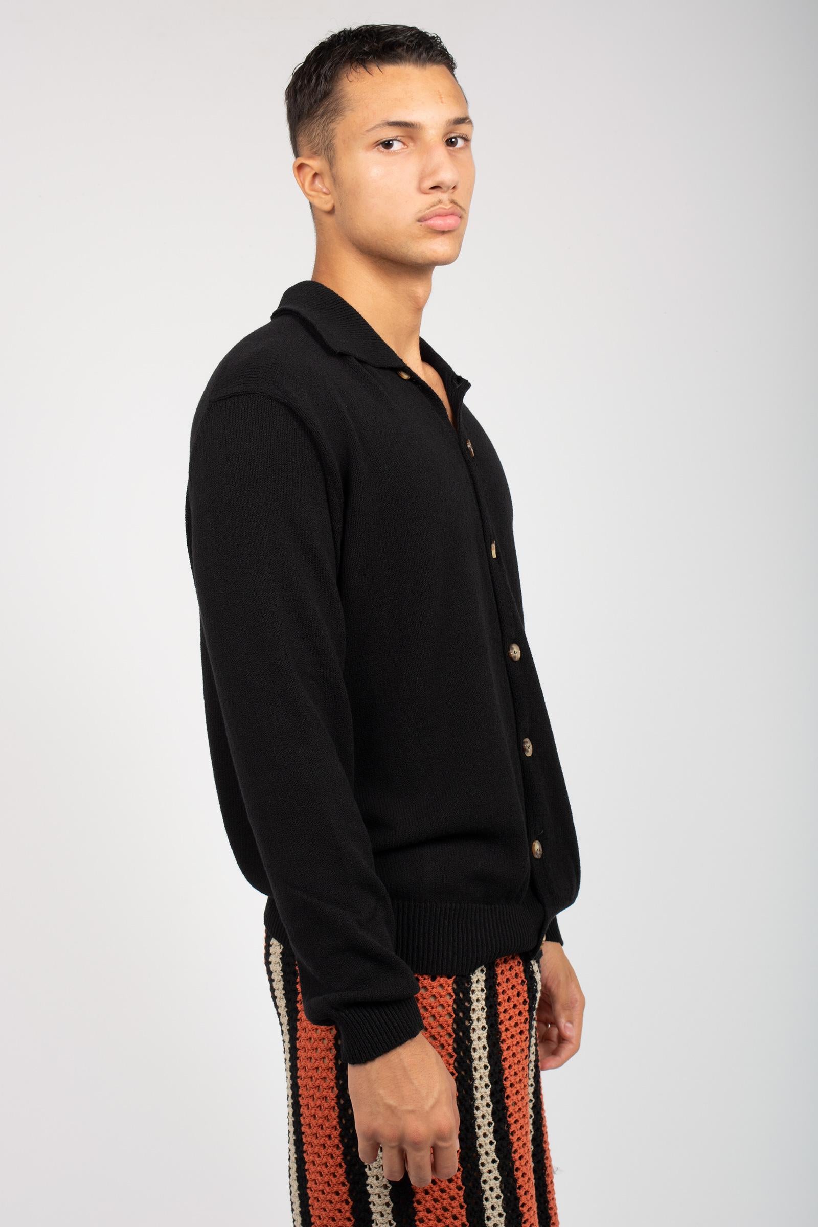 camicia in misto cotone B9D0050D NERO AMARANTO 