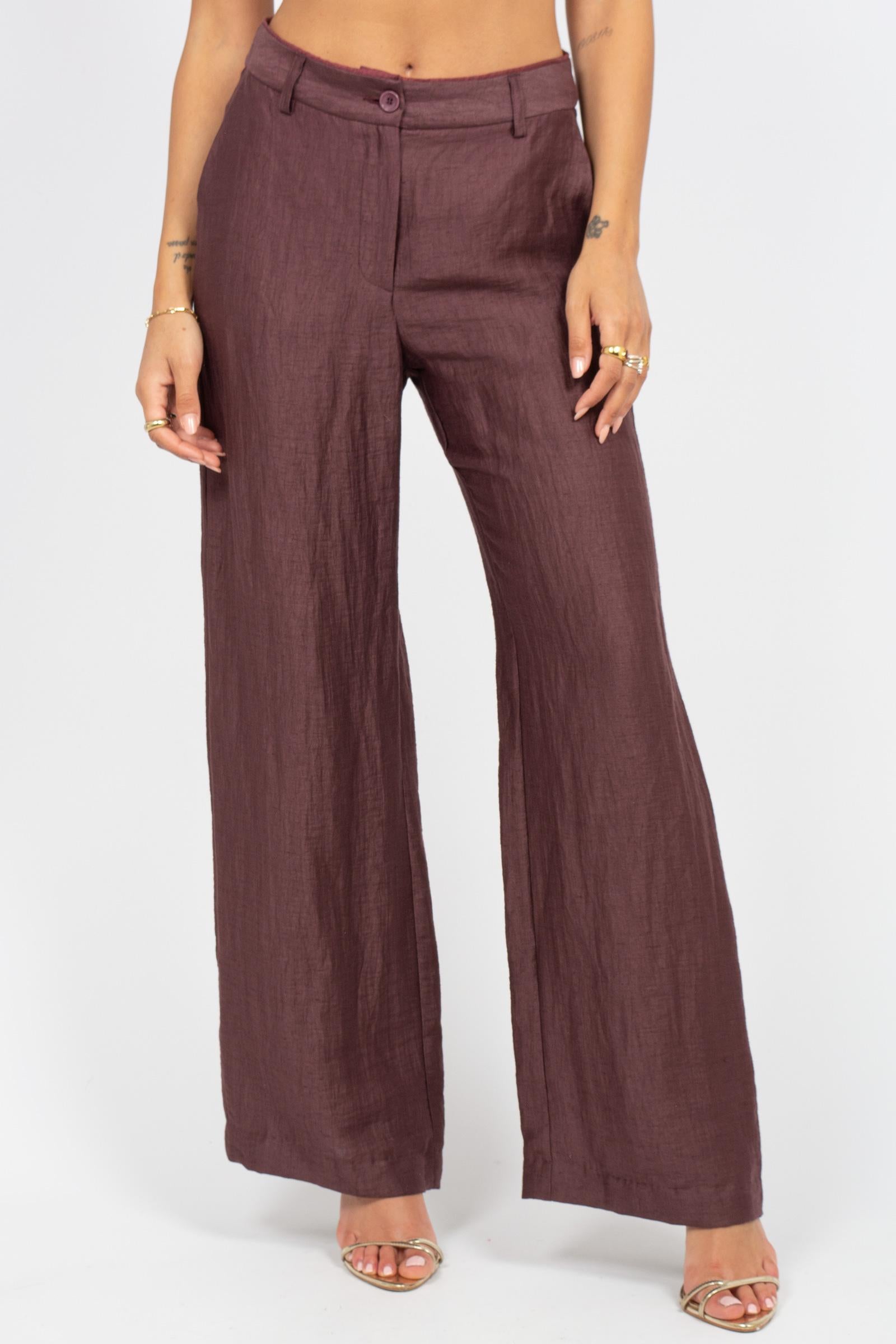 pantalone in misto lino VORT399 1369 HANAMI D'OR 
