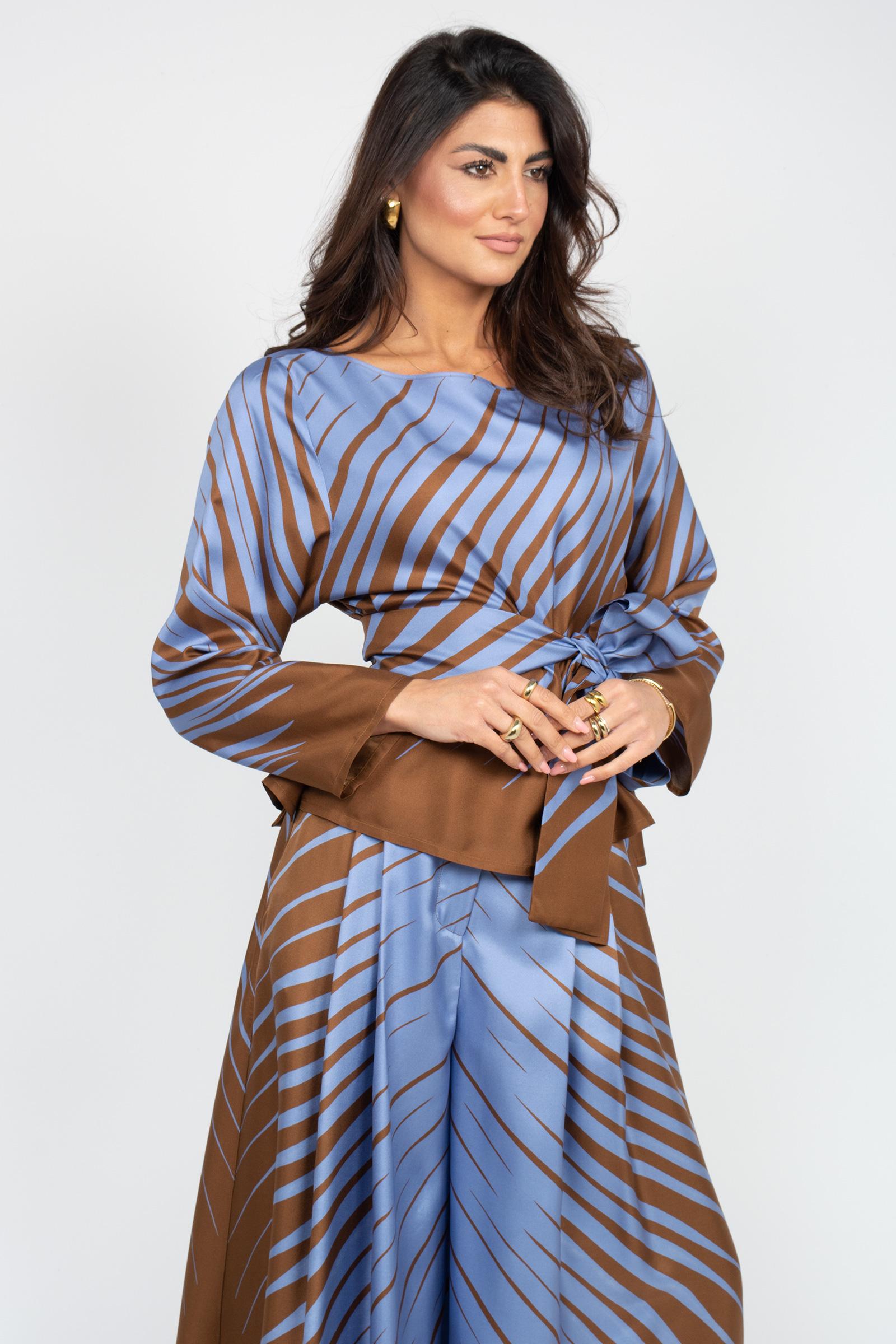 blusa in seta stampata 26SMCC34726SSS29 68304 MAISON COGO 