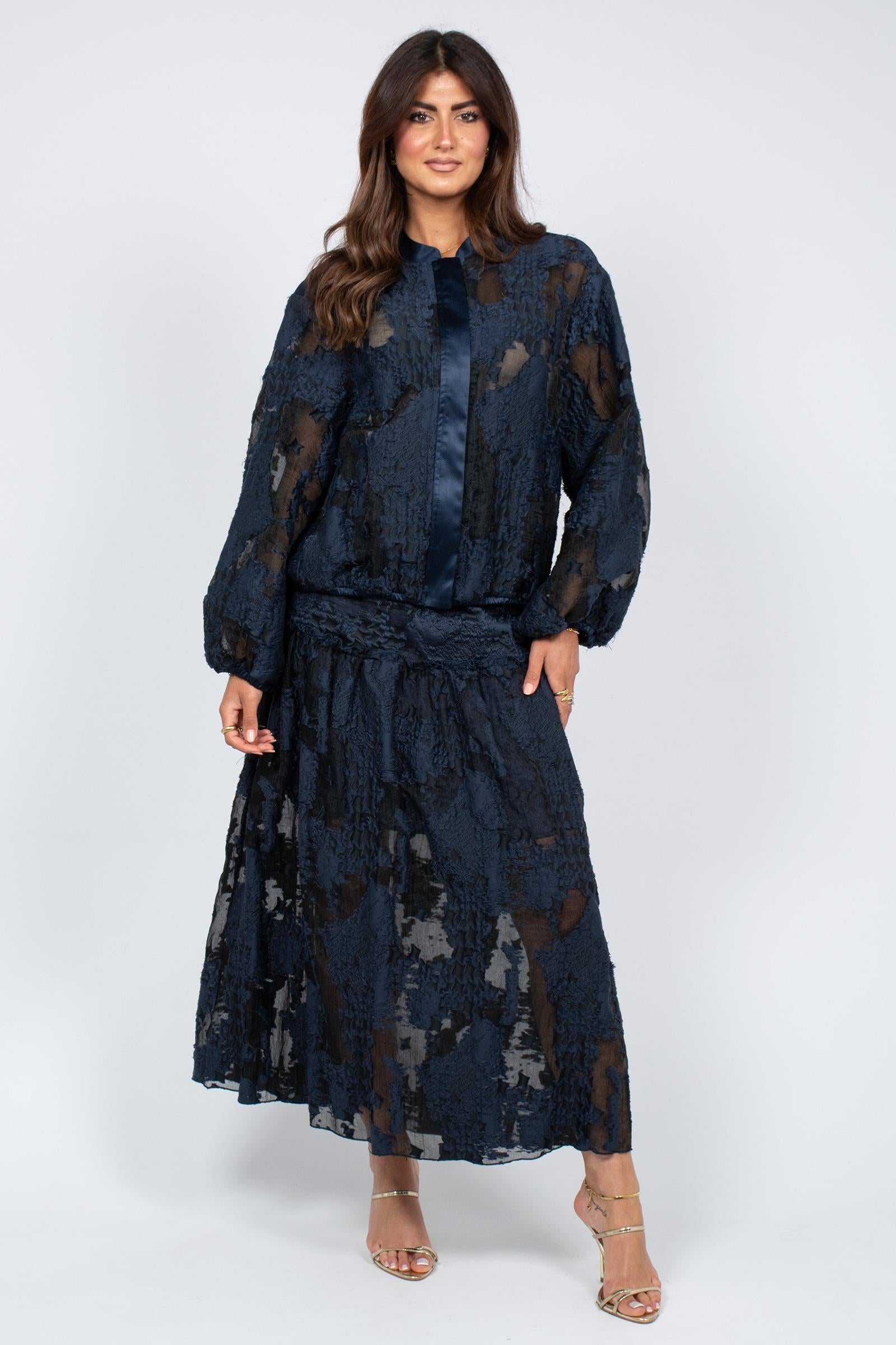 gonna longuette in jacquard VINNY388 1389 HANAMI D'OR 