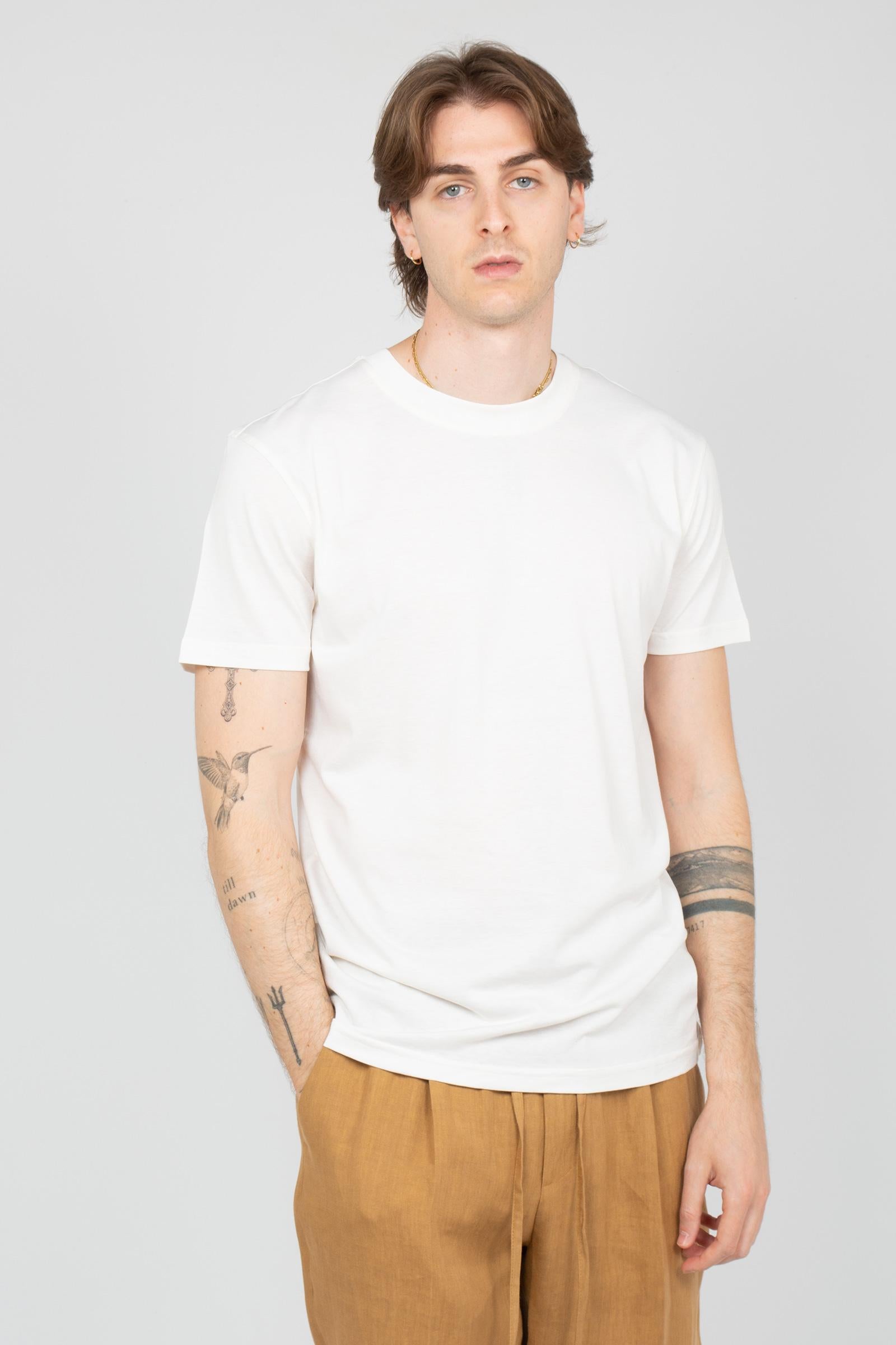t-shirt in cotone e seta TL5STM050LEL 01CD0010 PT TORINO 