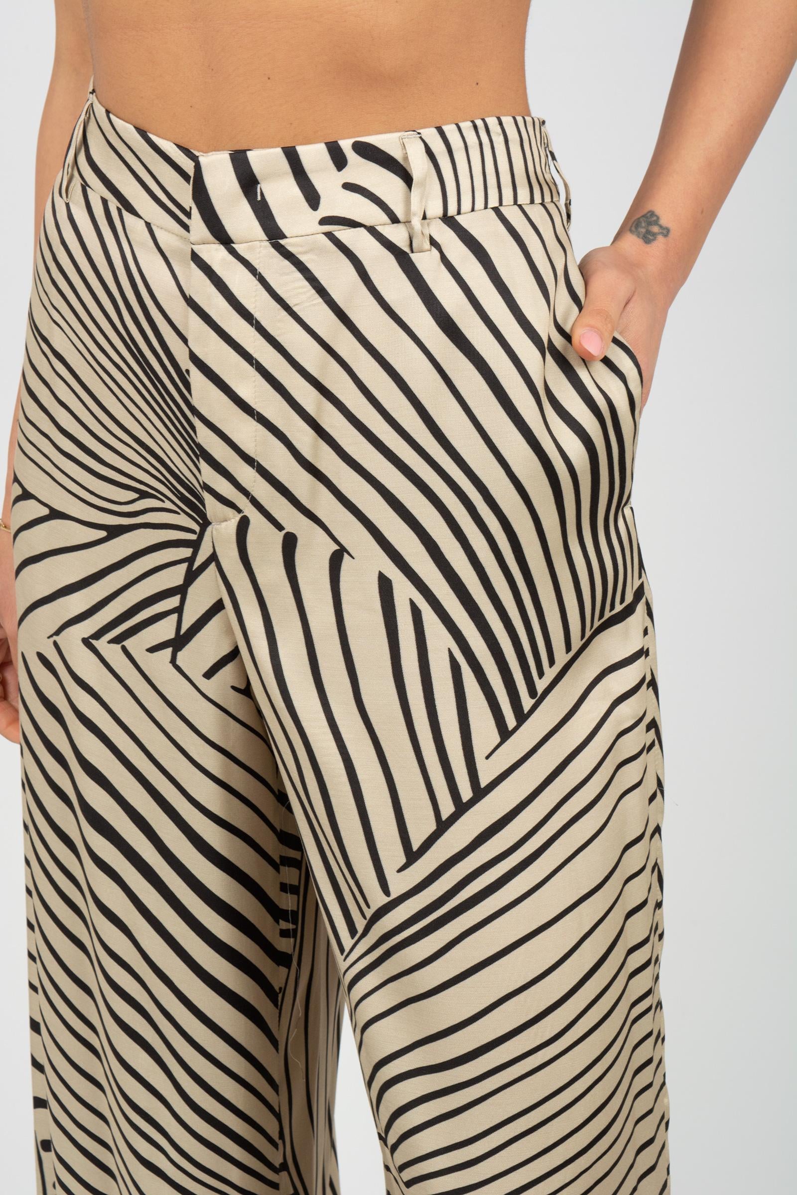 pantalone in viscosa stampata 'lorenza' CDVSLRZ00STD ER250030 PT TORINO 