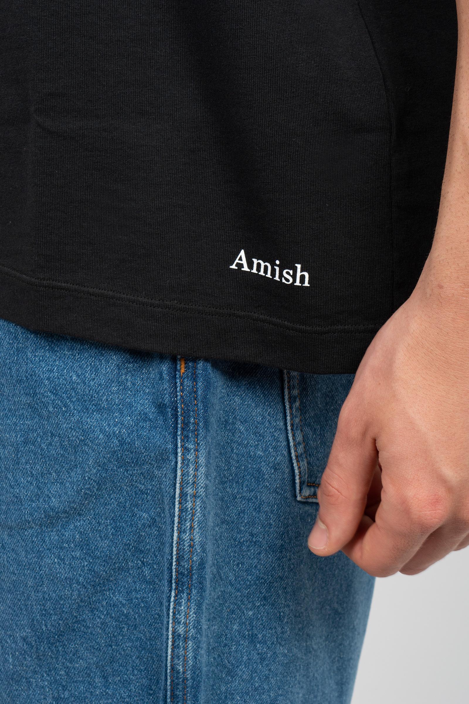 t-shirt unisex con micrologo AMX035CR570569 C0073 AMISH 