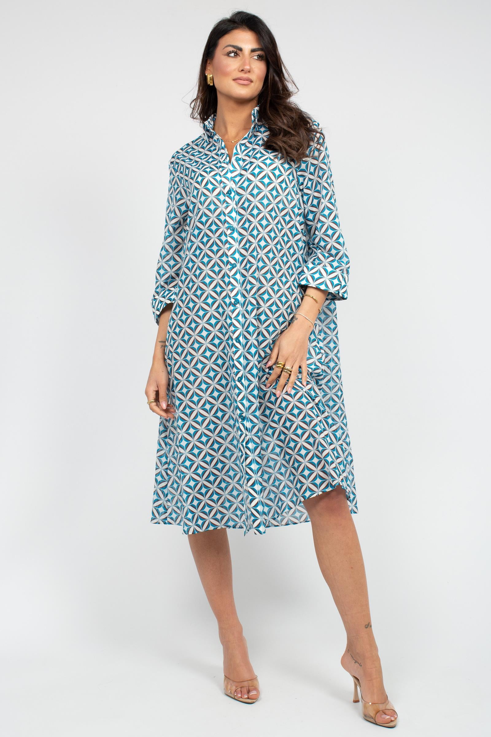 abito in cotone e seta 'teppa' 2616221069600 001 MAXMARA BEACHWARE 