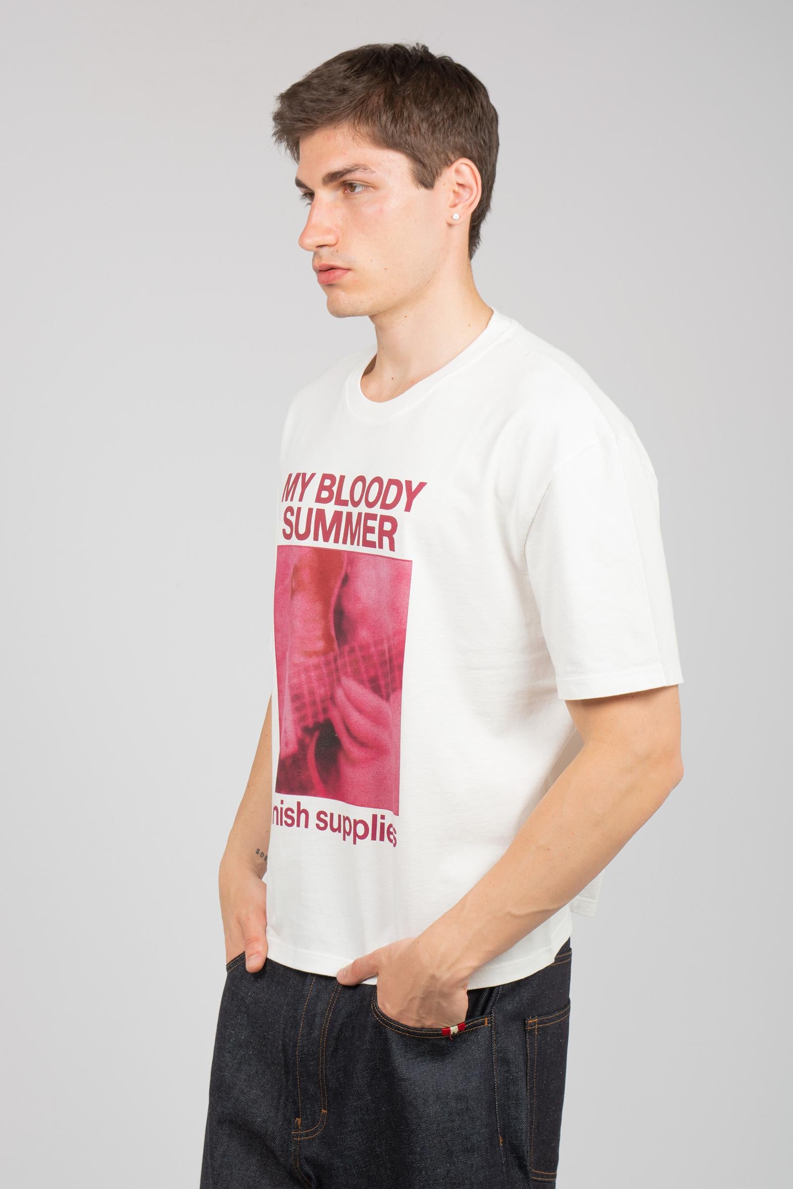 t-shirt cropped in cotone AMU144CR600569 C0021 AMISH 