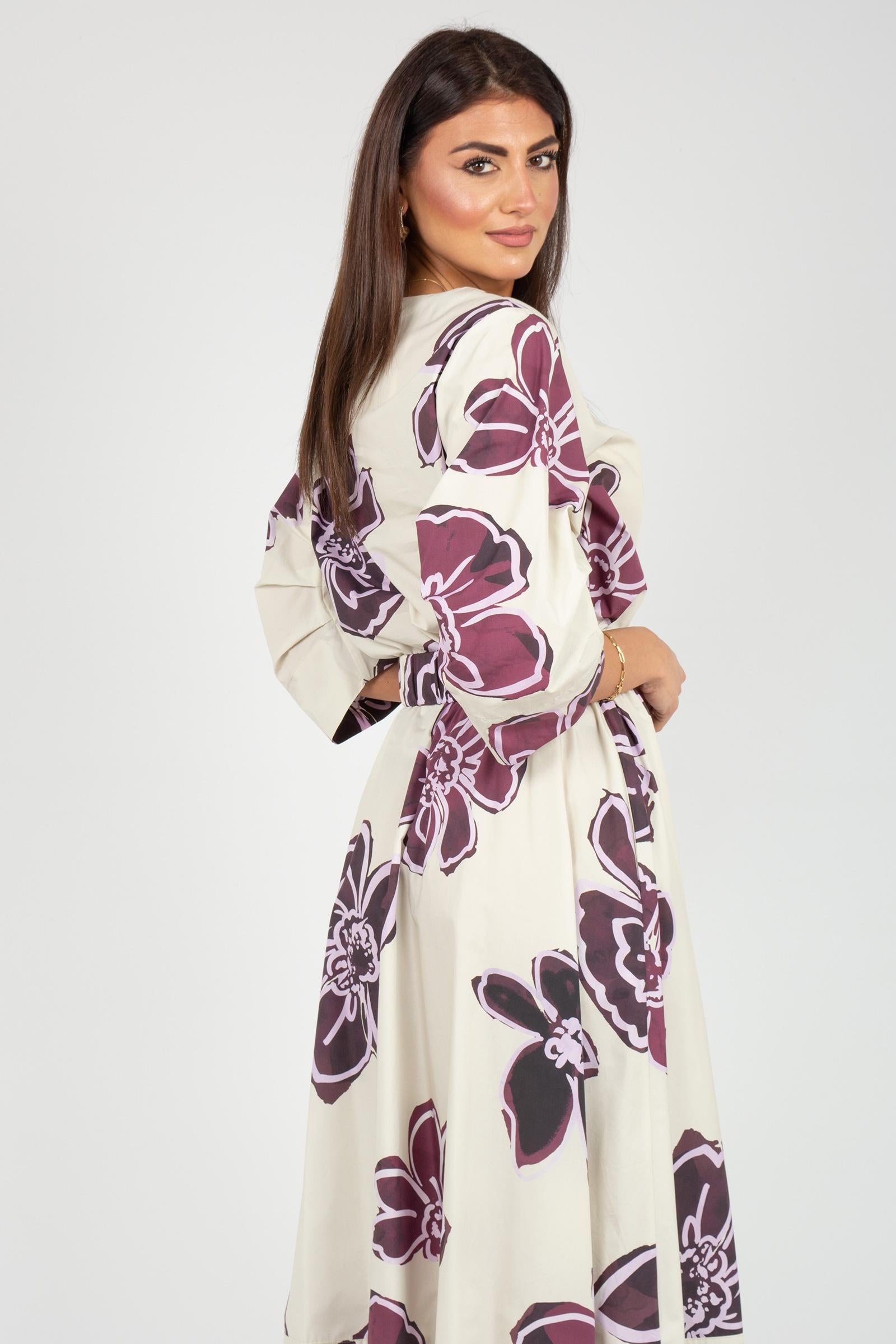 blusa in cotone stampato S7400T9590 433 ROSSO 35 