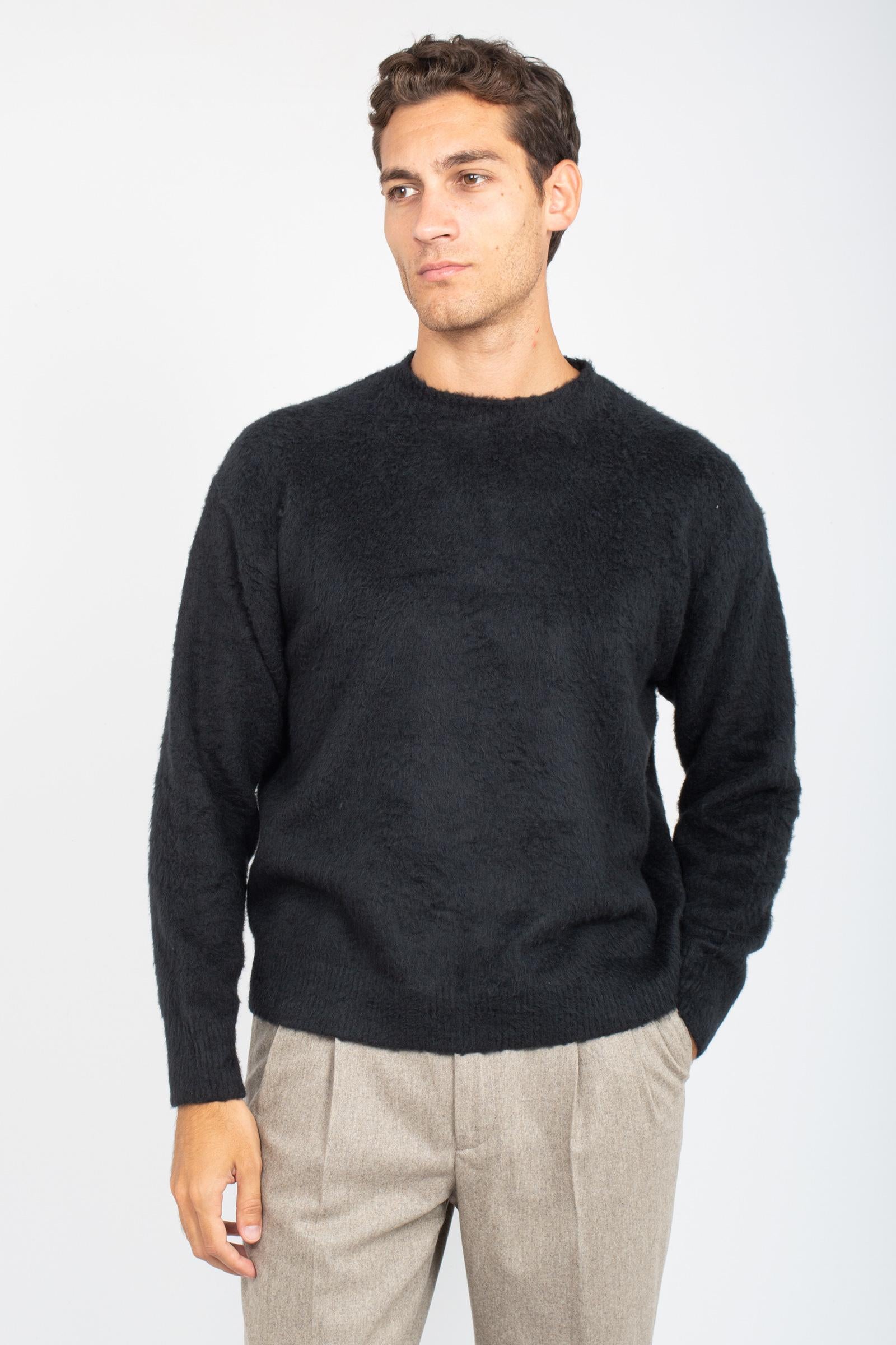 girocollo oversize in lana garzata 253M45301 09 ROBERTO COLLINA 