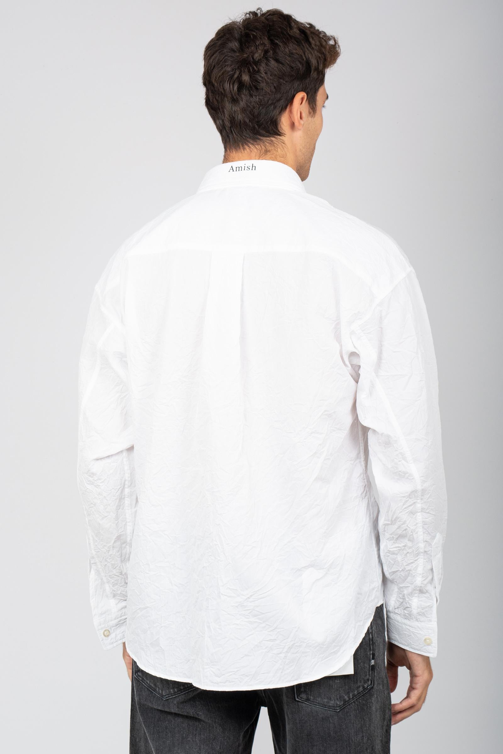 camicia in popeline crinkle AMU018CN41XXXX C0069 AMISH 