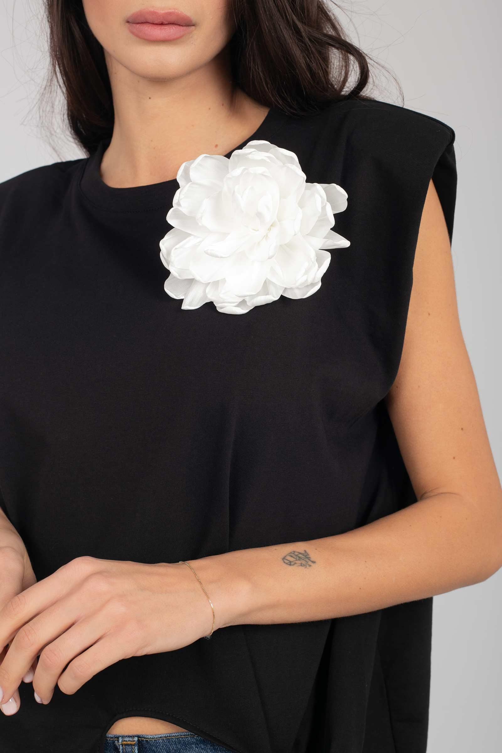 spilla a fiore M1D0228 BIANCO SOLOTRE 