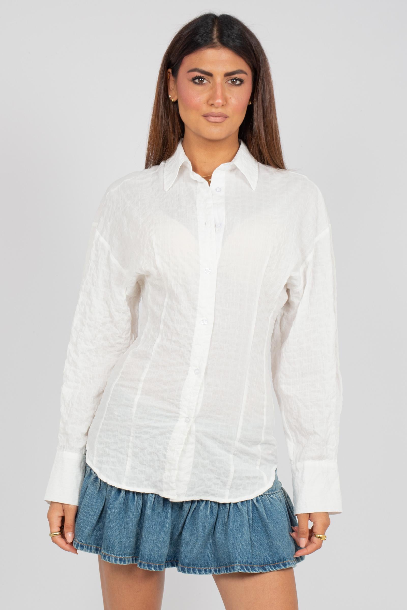 camicia oversize con tagli PARIGI BIANCO JACQUEUR 