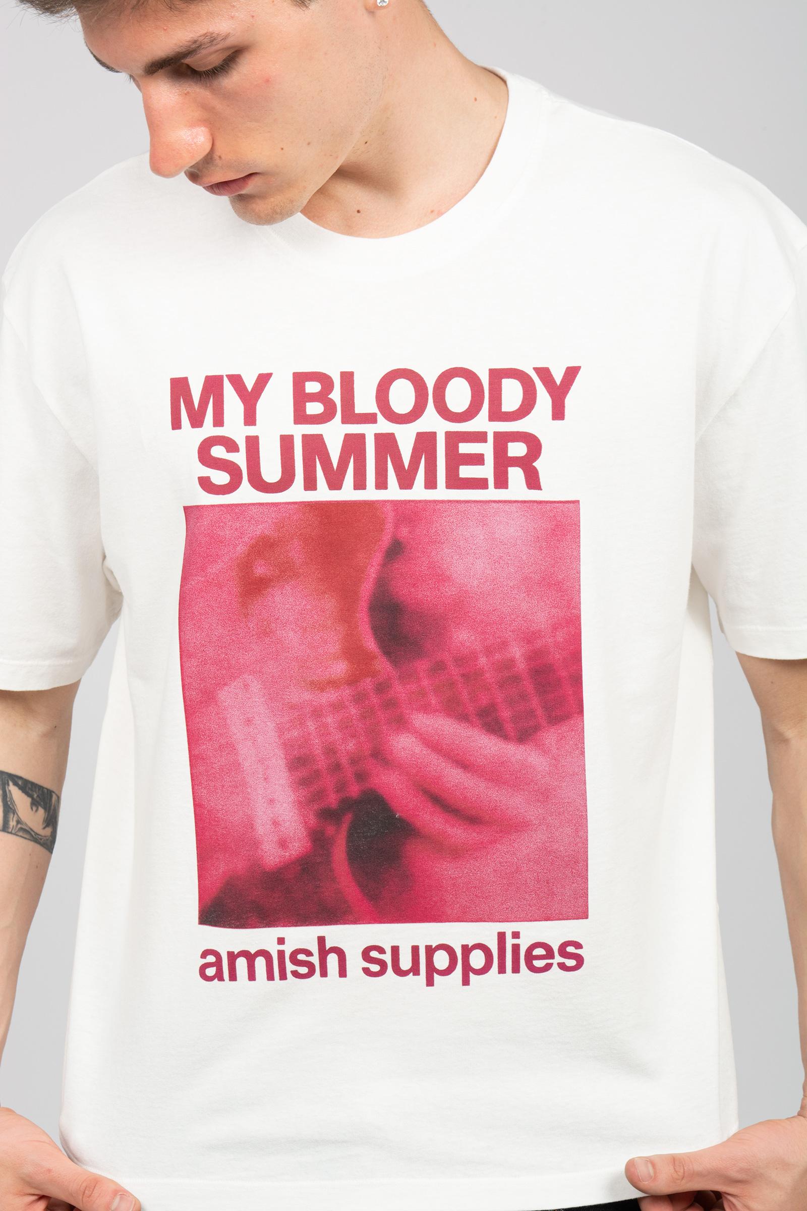 t-shirt cropped in cotone AMU144CR600569 C0021 AMISH 