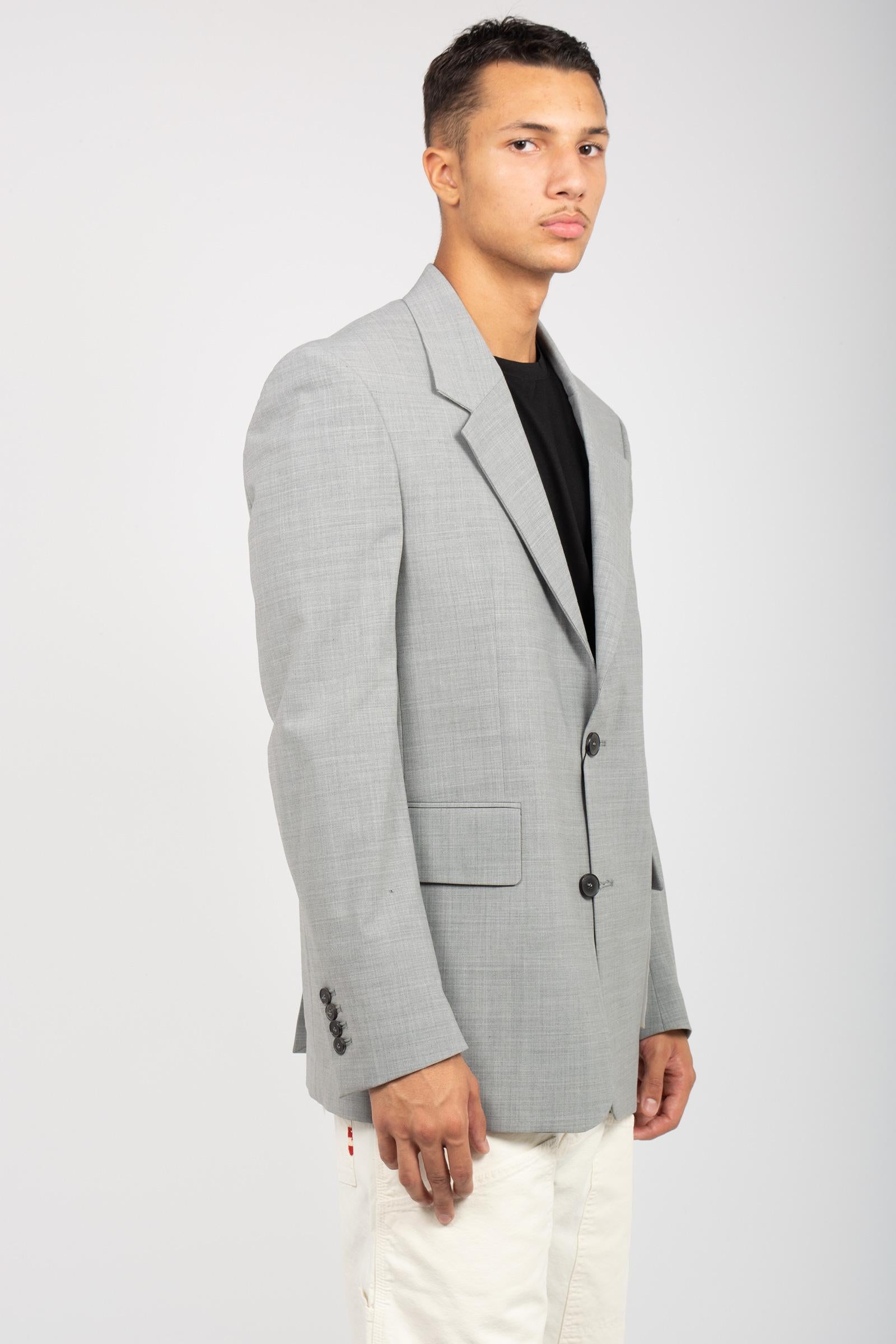 giacca oversize in misto lana B6D0057 GRIGIO AMARANTO 