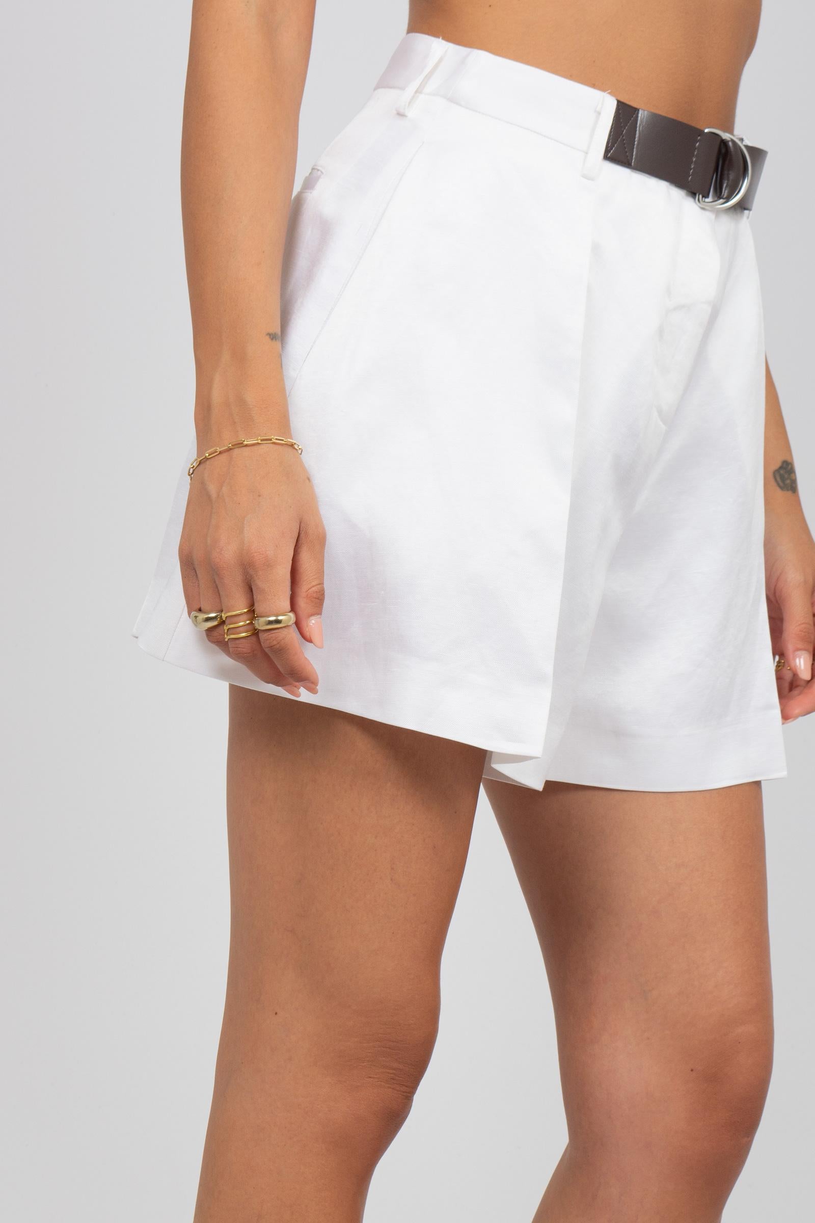 short con cintura in pelle 'janessa' S6SM16 A01 SEMICOUTURE 