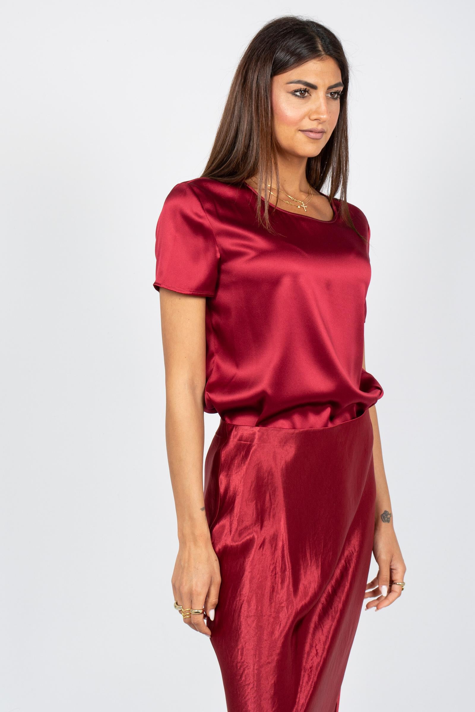 t-shirt in seta 'cortona' 2616111037600 025 MM - MAX MARA 