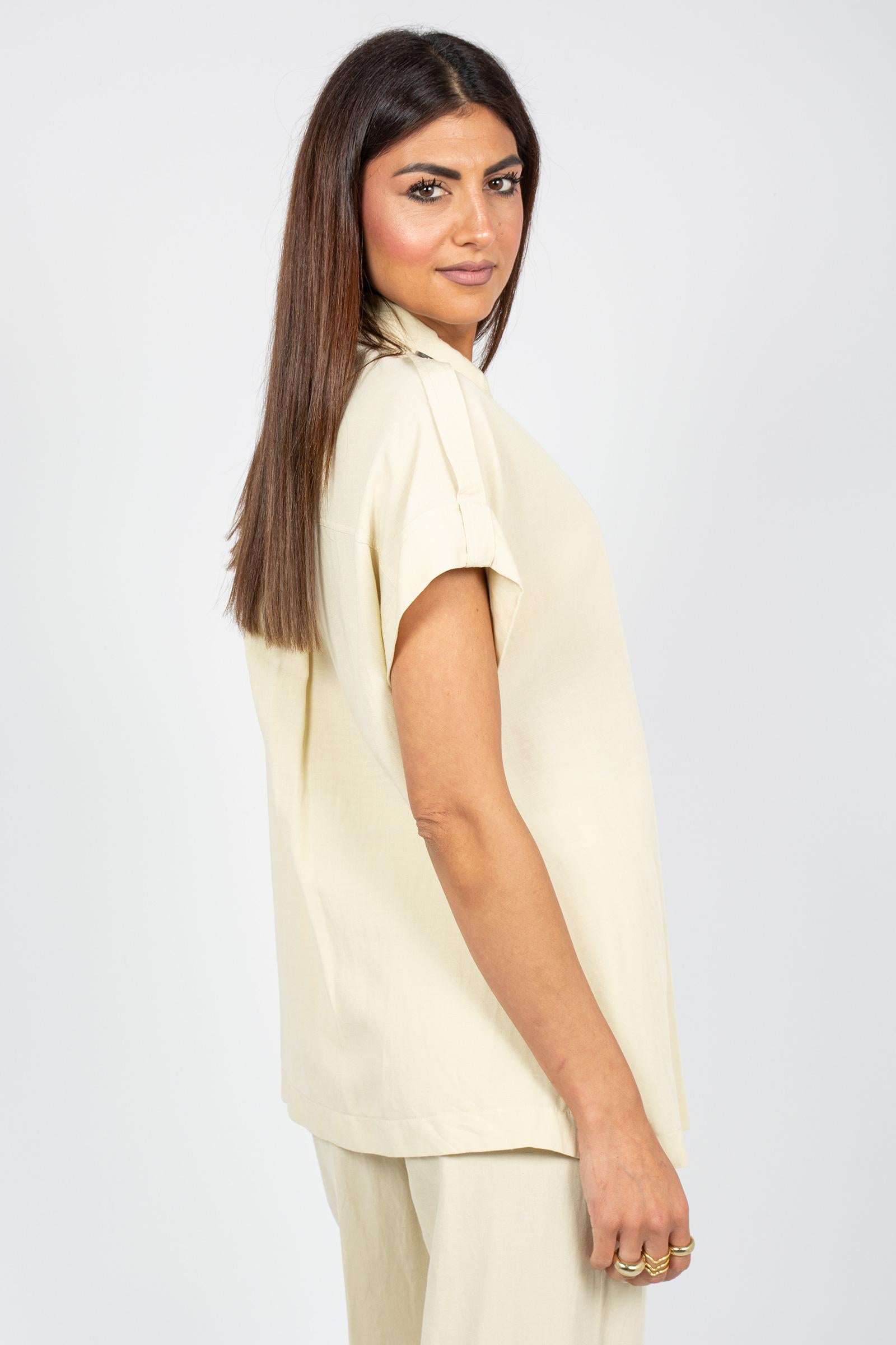 camicia in viscosa con bottoni 5056R003067N 02 DIANA GALLESI 