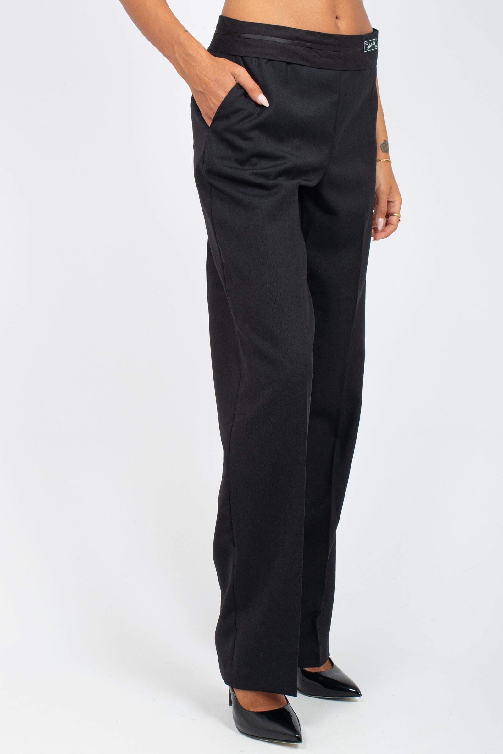 pantalone smoking in fresco lana 'luisa' P5WZ17 Y69 ERIKA CAVALLINI 