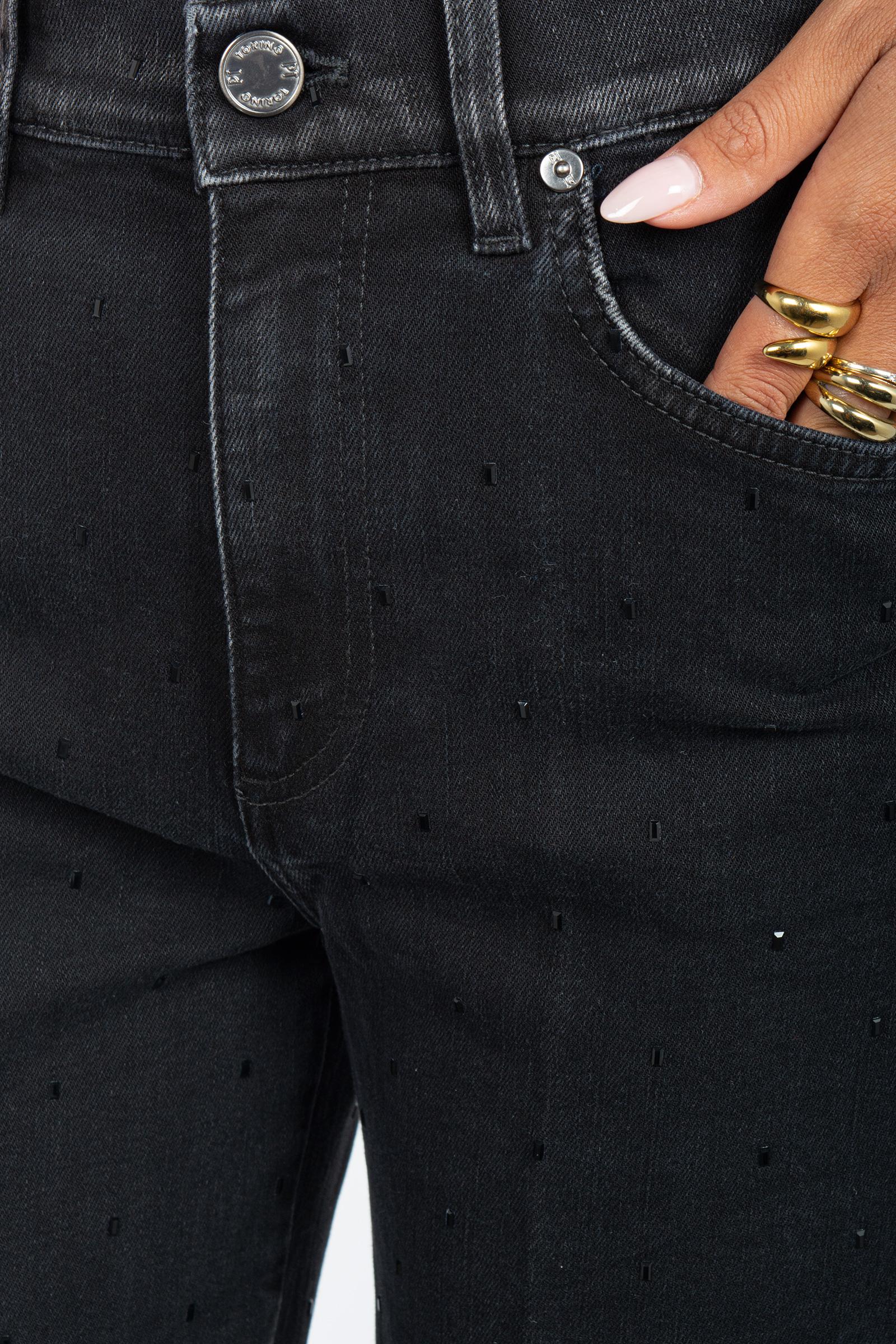 denim con strass all over 'kendal' C1VPKDZ0 OA53W0MN37 PT TORINO DENIM 