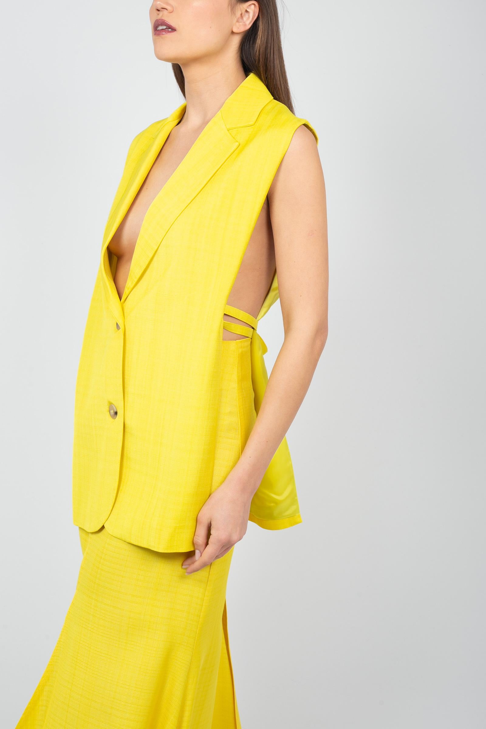 gilet con aperture laterali M1D0109 NEON SOLOTRE 