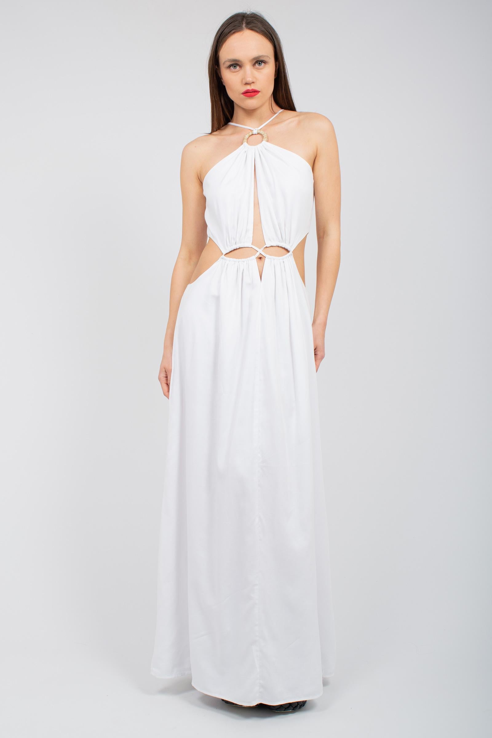 abito in cotone cut out 'bradley' RO028 BONE ROSANNA OCAMPO 