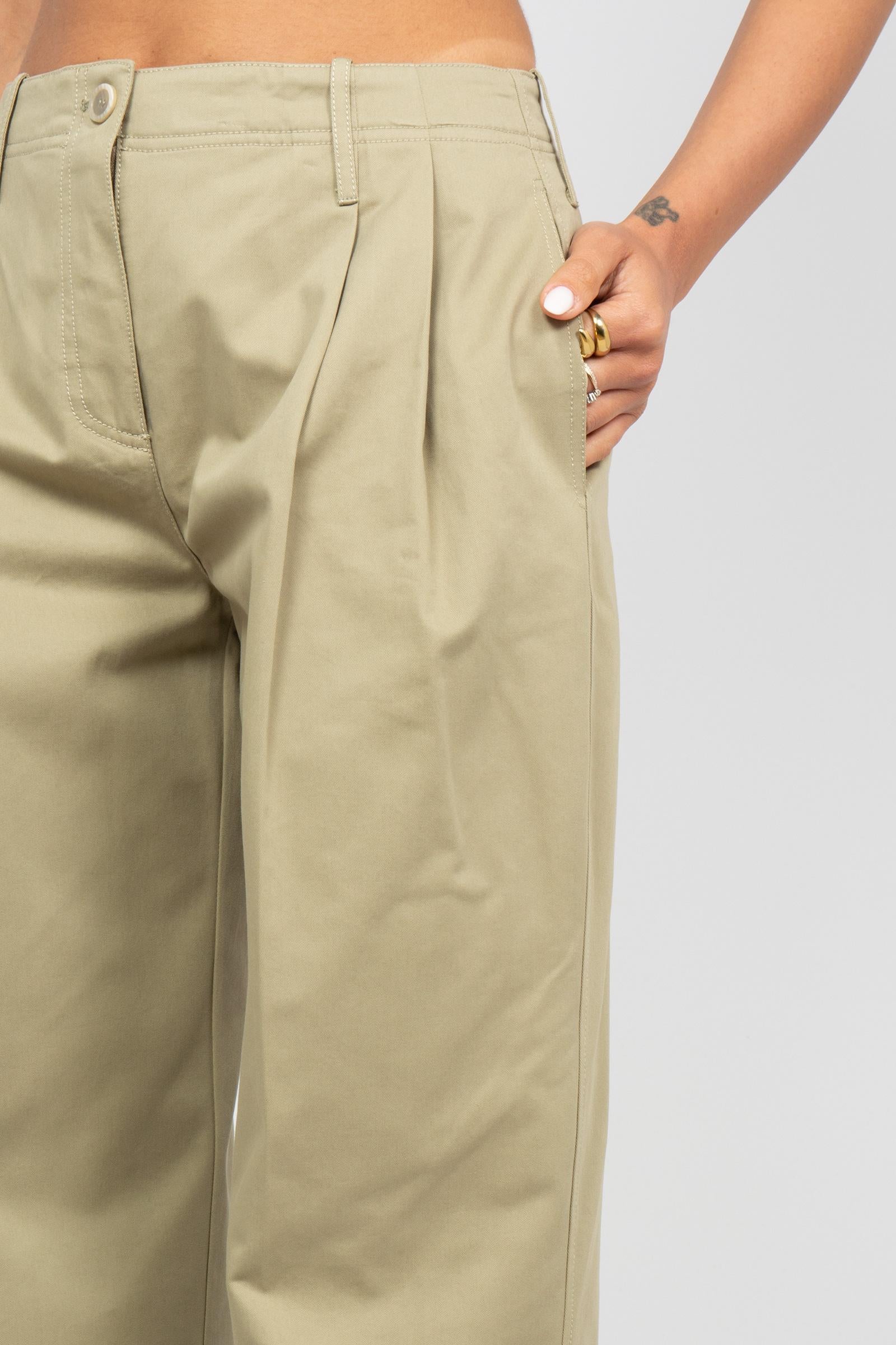 pantalone ampio in cotone 'sofia' Y6SO22 T17 SEMICOUTURE 
