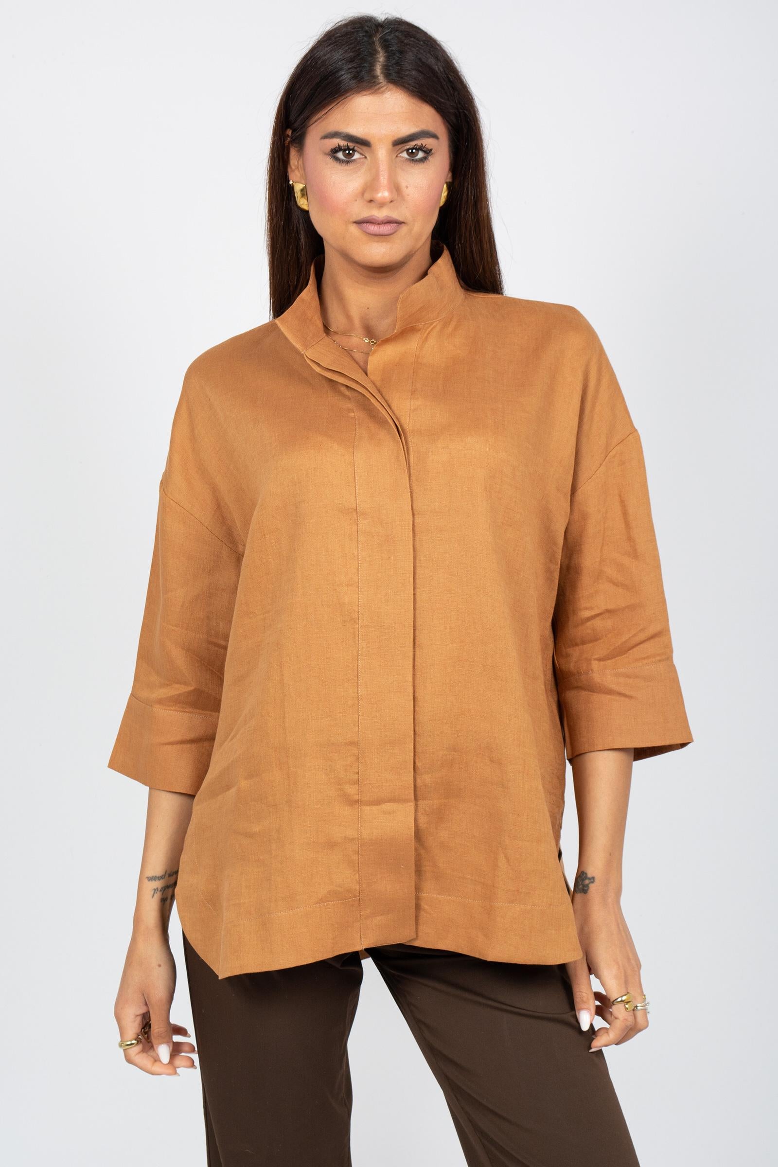 camicia koreana in lino EMMA 627 AMINA RUBINACCI 