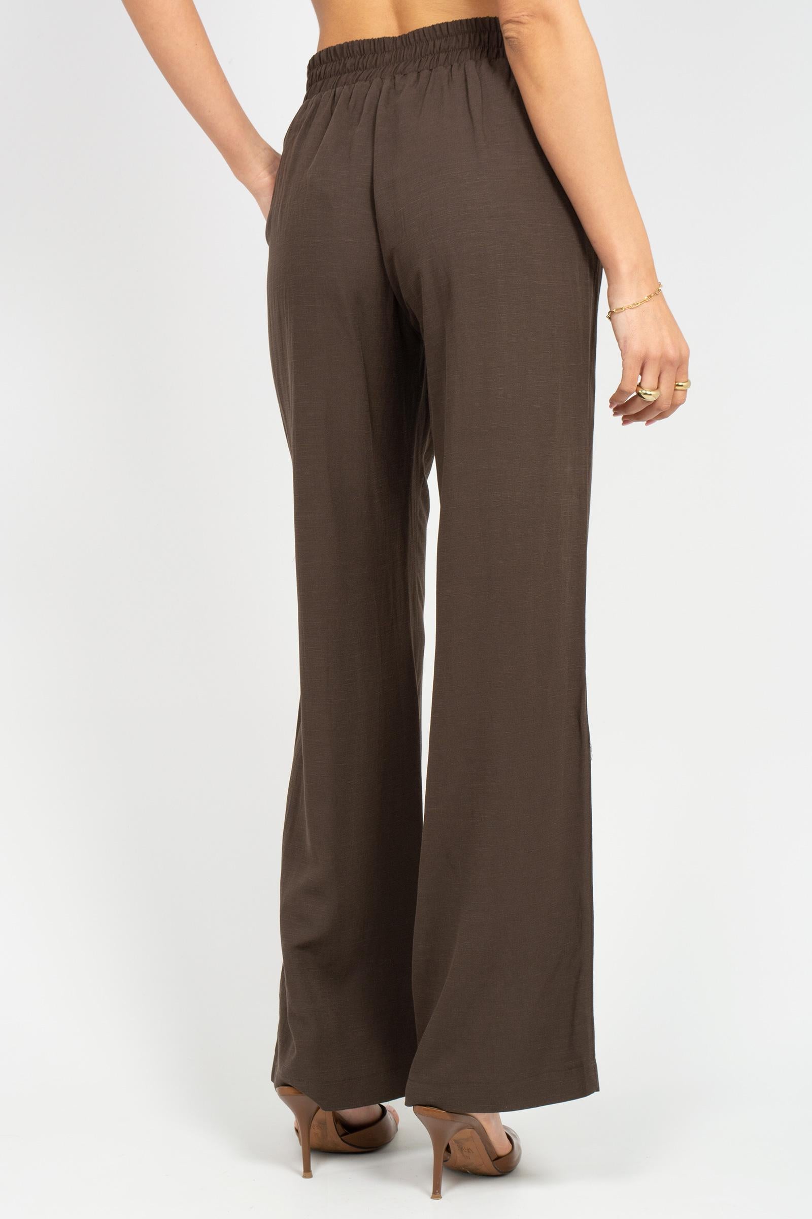 pantalone in misto viscosa e lino P004R008917N 22 DIANA GALLESI 