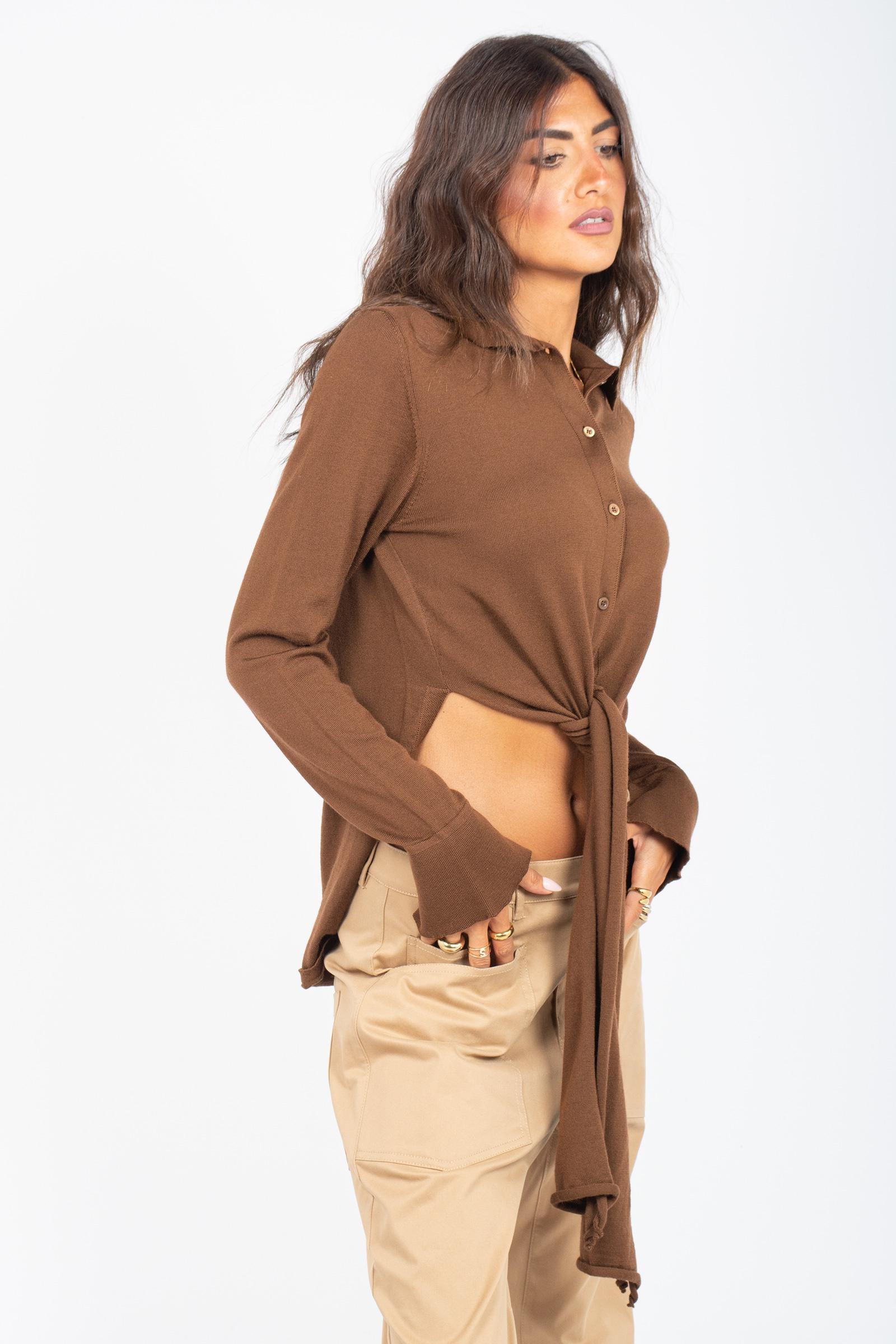 cardigan polo in lana 'lola' S5WA55 T56 SEMICOUTURE 