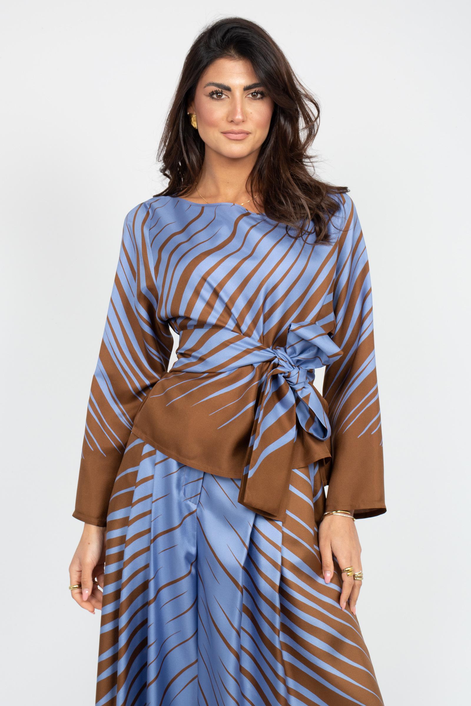 blusa in seta stampata 26SMCC34726SSS29 68304 MAISON COGO 