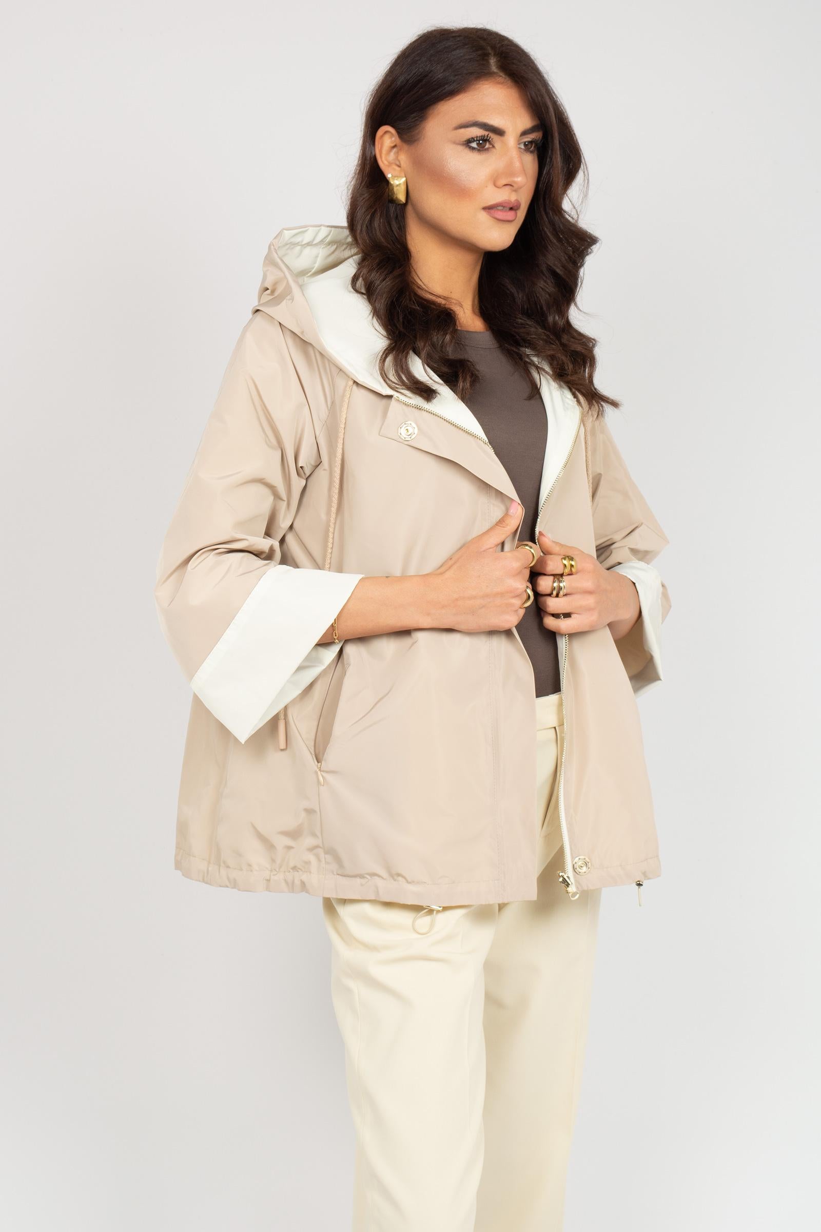 piumino leggero con cappuccio GB110JAZZ BEIGE SANGERMANO 