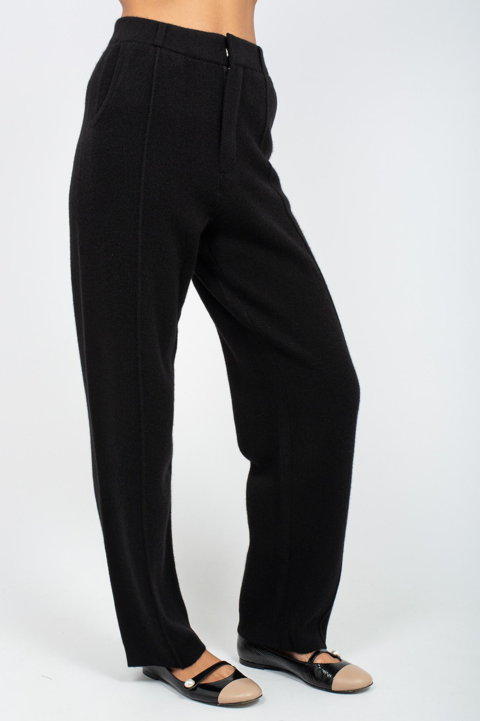 pantalone in cashmere 4707536C NOIR NOT SHY 