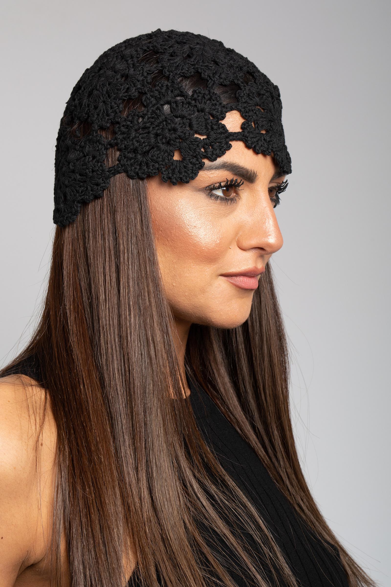 berretto crochet in cotone S26AS05 B169 WEILI ZHENG 