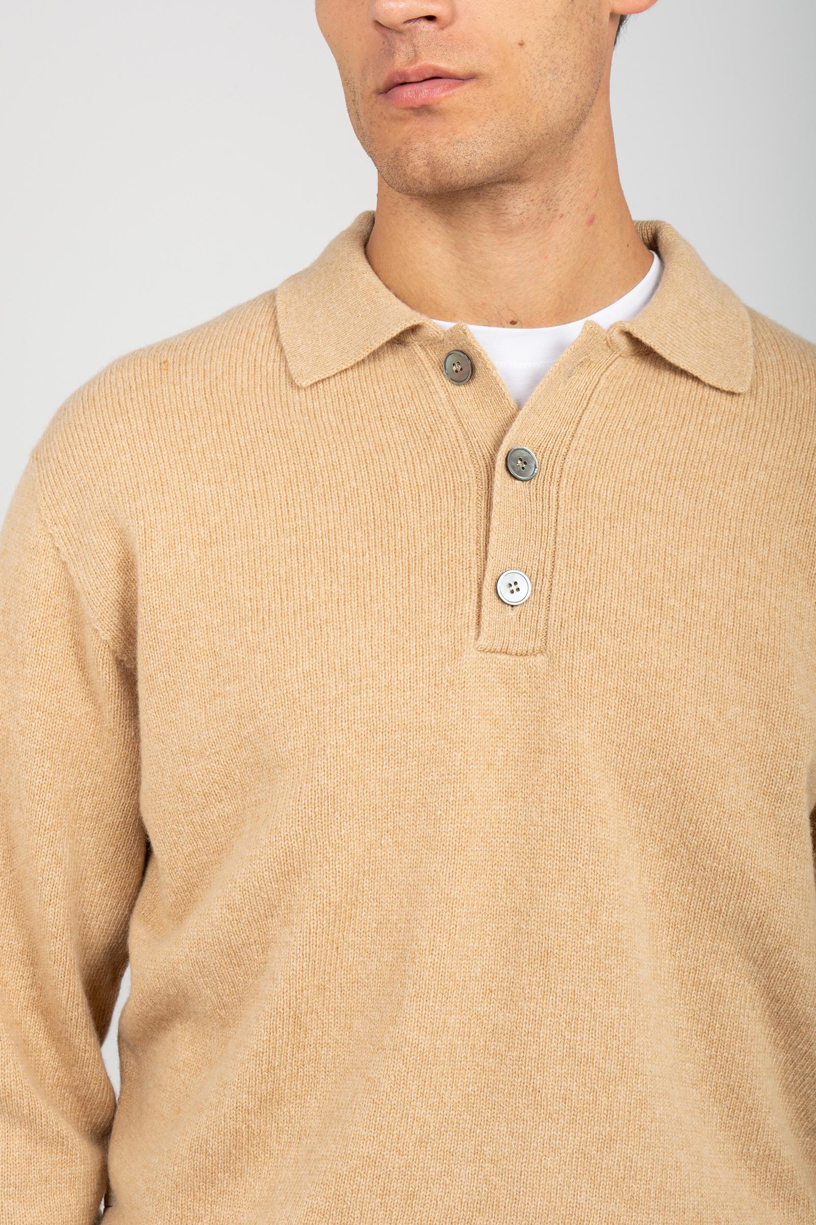 polo in lana B9F0102 BEIGE AMARANTO 