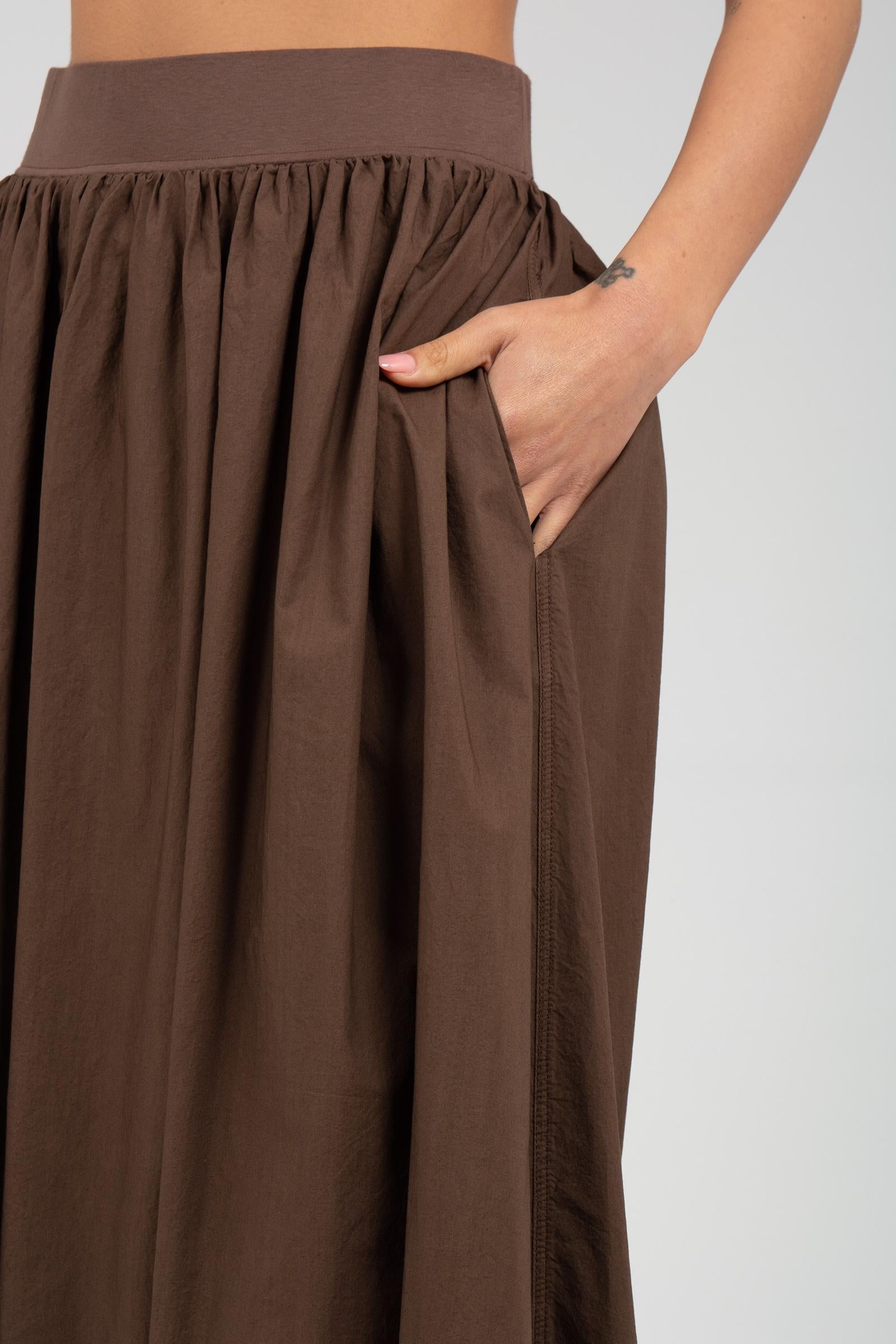 gonna in popeline di cotone N1907G401 747 ROSSO 35 