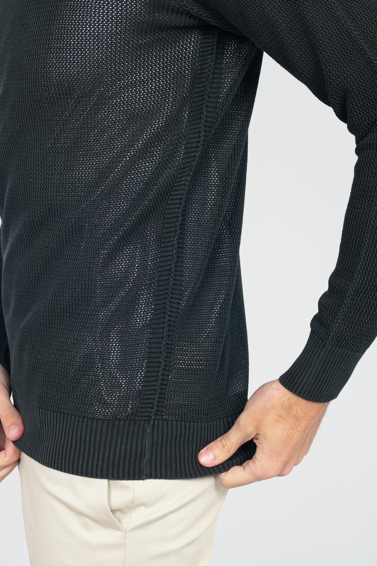 Girocollo in cotone effetto rete RB12101 09 ROBERTO COLLINA 