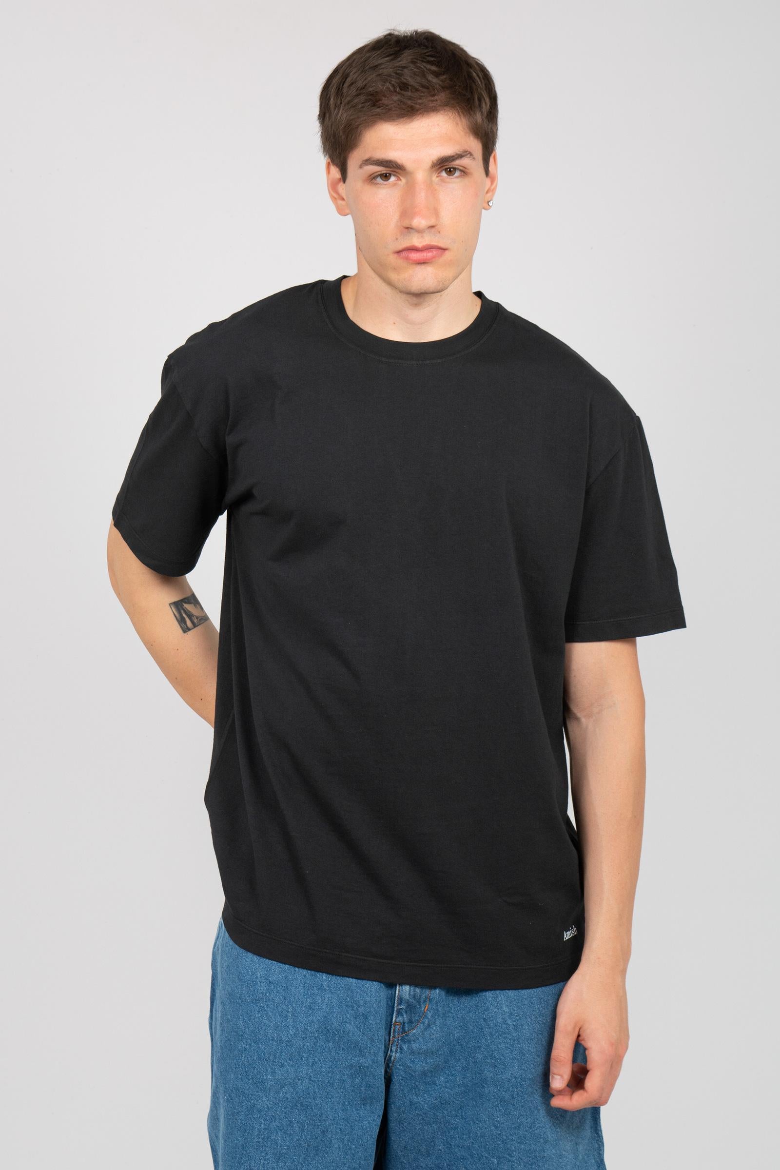 t-shirt unisex con micrologo AMX035CR570569 C0073 AMISH 