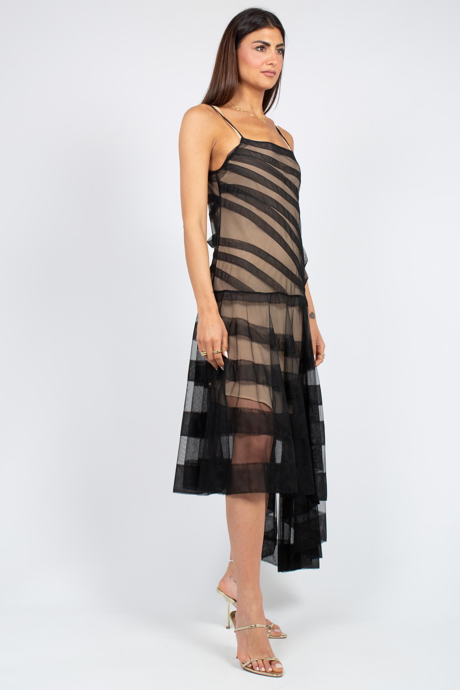 abito in tulle a righe 'stella' P6SO03 Y69 ERIKA CAVALLINI 