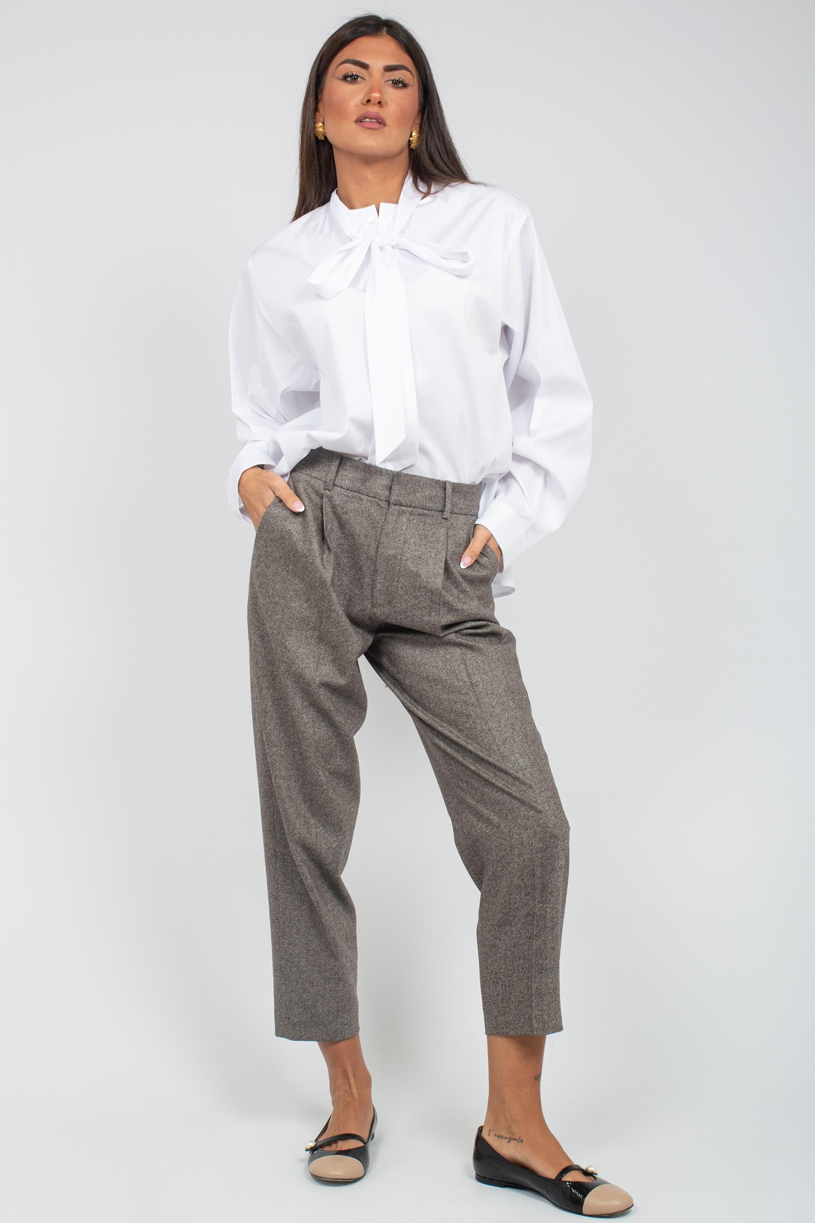 camicia oversize in cotone &#39;antimonio&#39; ANTIMONIODD04 BIANCO DOUUOD 