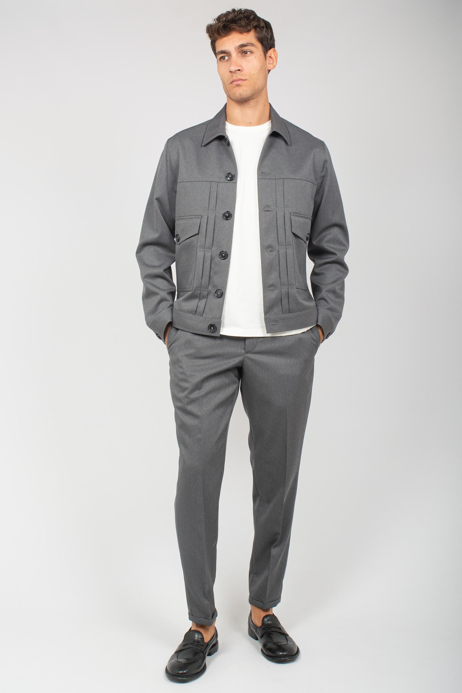 giacca cin riprese in gabardine di lana TL2FBK120TOR SD740230 PT TORINO 