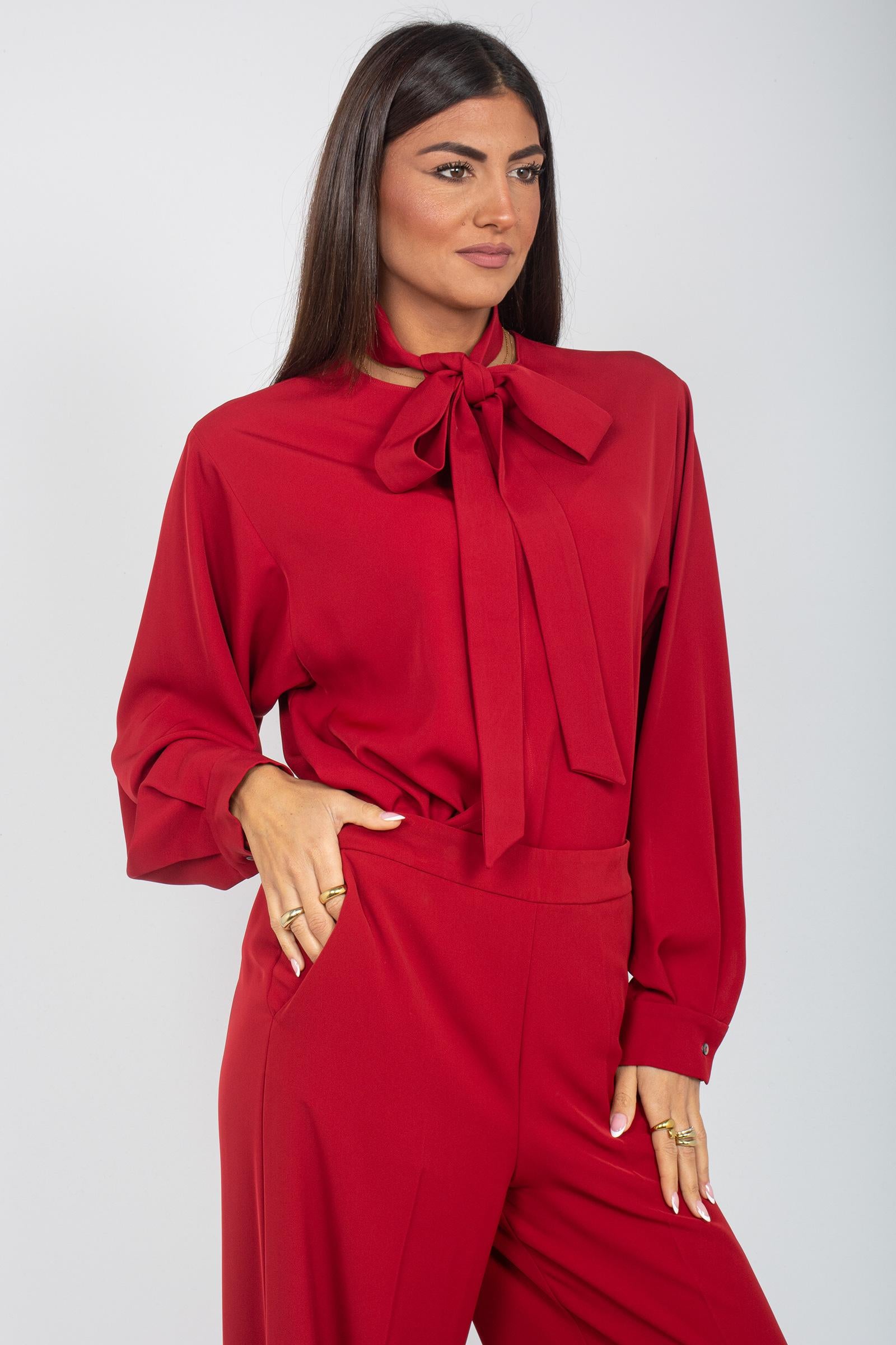 camicia con sciarpa staccabile 'antimonio' ANTIMONIODD07 BLOCCATO DOUUOD 