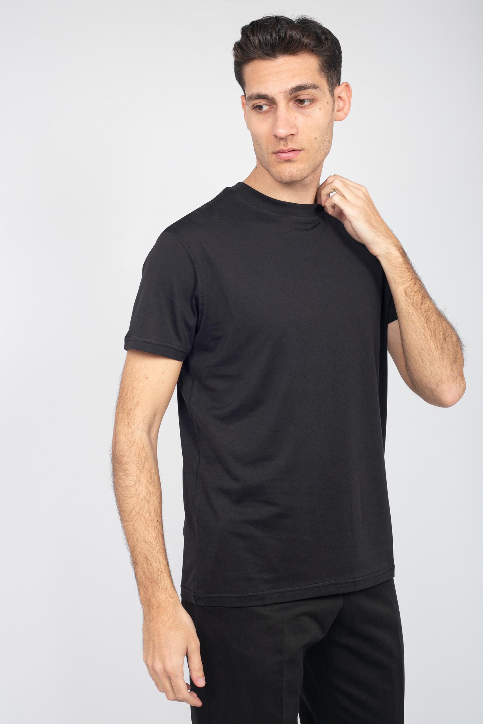t-shirt in cotone e seta TL5STM050LEL 01CD0990 PT TORINO 