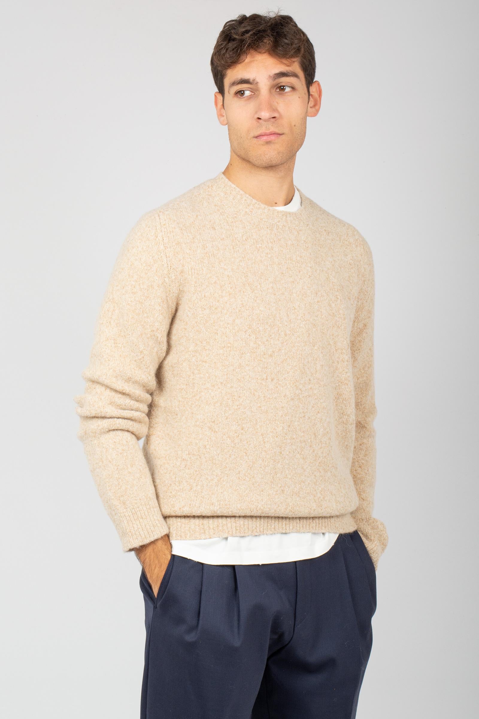 girocollo in misto lana melange 253M43001 05 ROBERTO COLLINA 